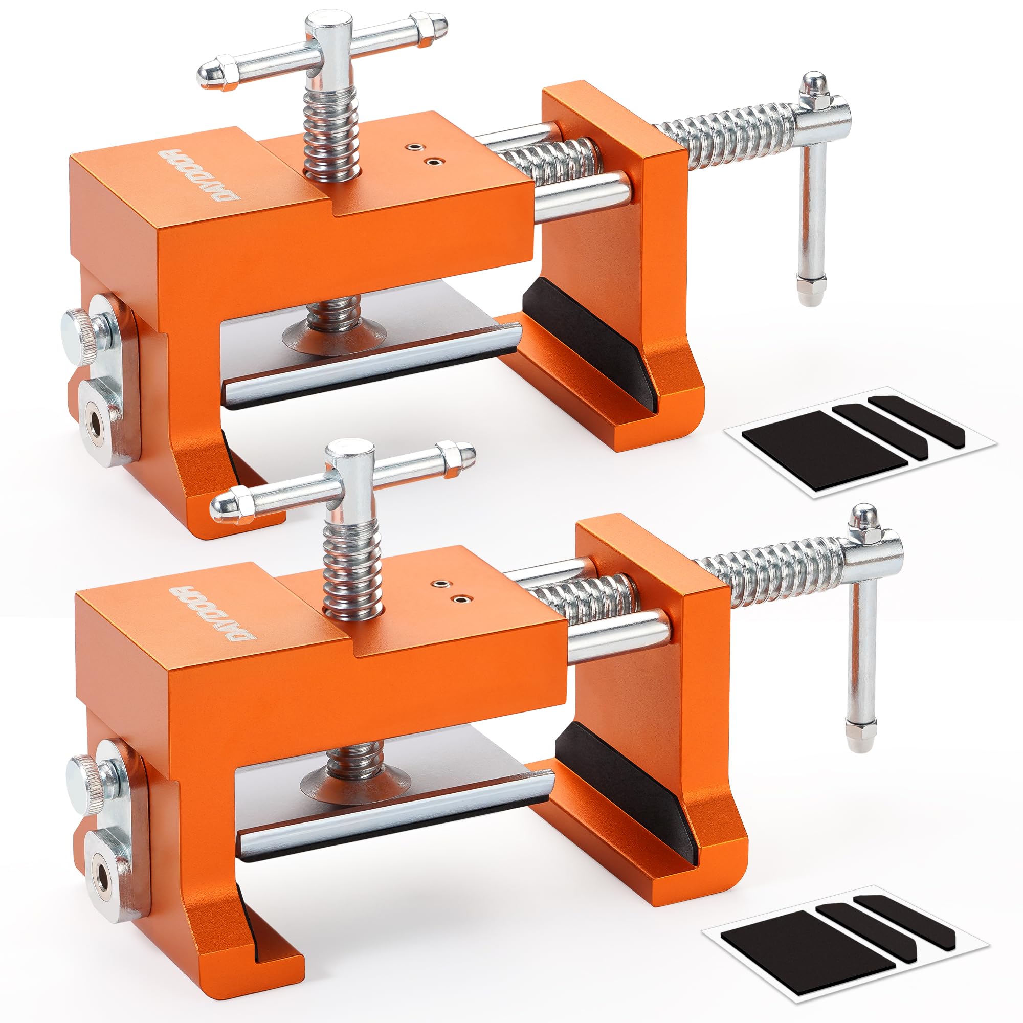 DAYDOOR 2-Pack Orange Cabinet Clamps - Professional Face Frame Installation & Alignment Tools for Woodworking | Perfect for Cabinet Making, DIY Projects & Home Renovation