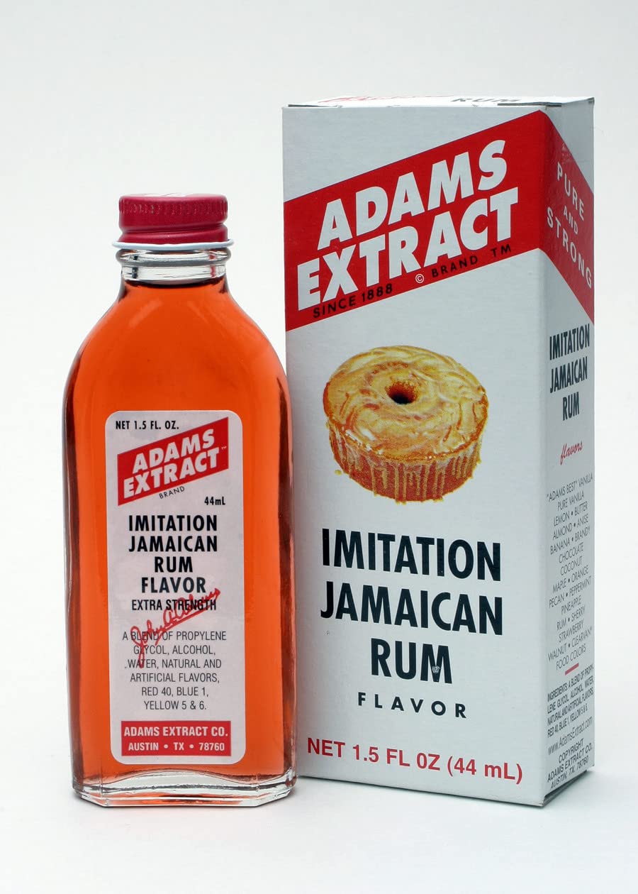 Adams Extract Imitation Jamaican Rum Flavoring 1.5oz Bottles (Pack of 3) - Perfect for Baking, Cocktails & Dessert Recipes