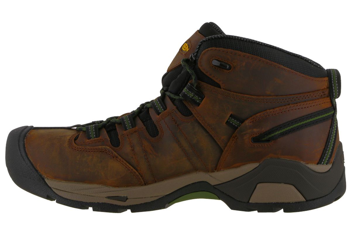 Keen Utility Detroit XT Mid Steel Toe Waterproof Work Boots for Men - Brown Safety Shoes for Construction, Hiking & Outdoor Work