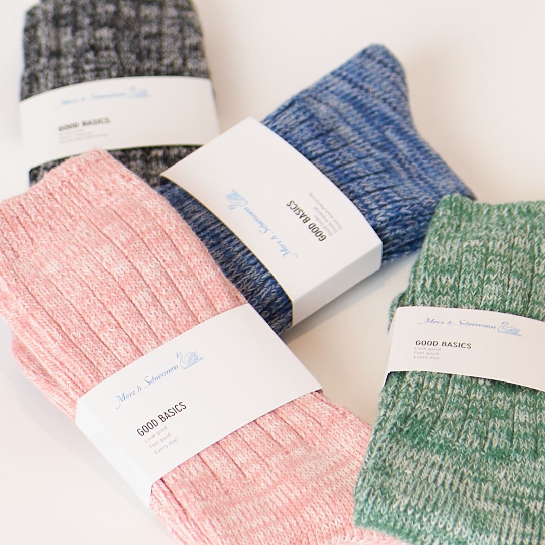 Organic Cotton Socks for Women & Men - Soft Peach Melange GS07 Crew Socks - Eco-Friendly Comfort for Everyday Wear, Yoga, Running & Travel
