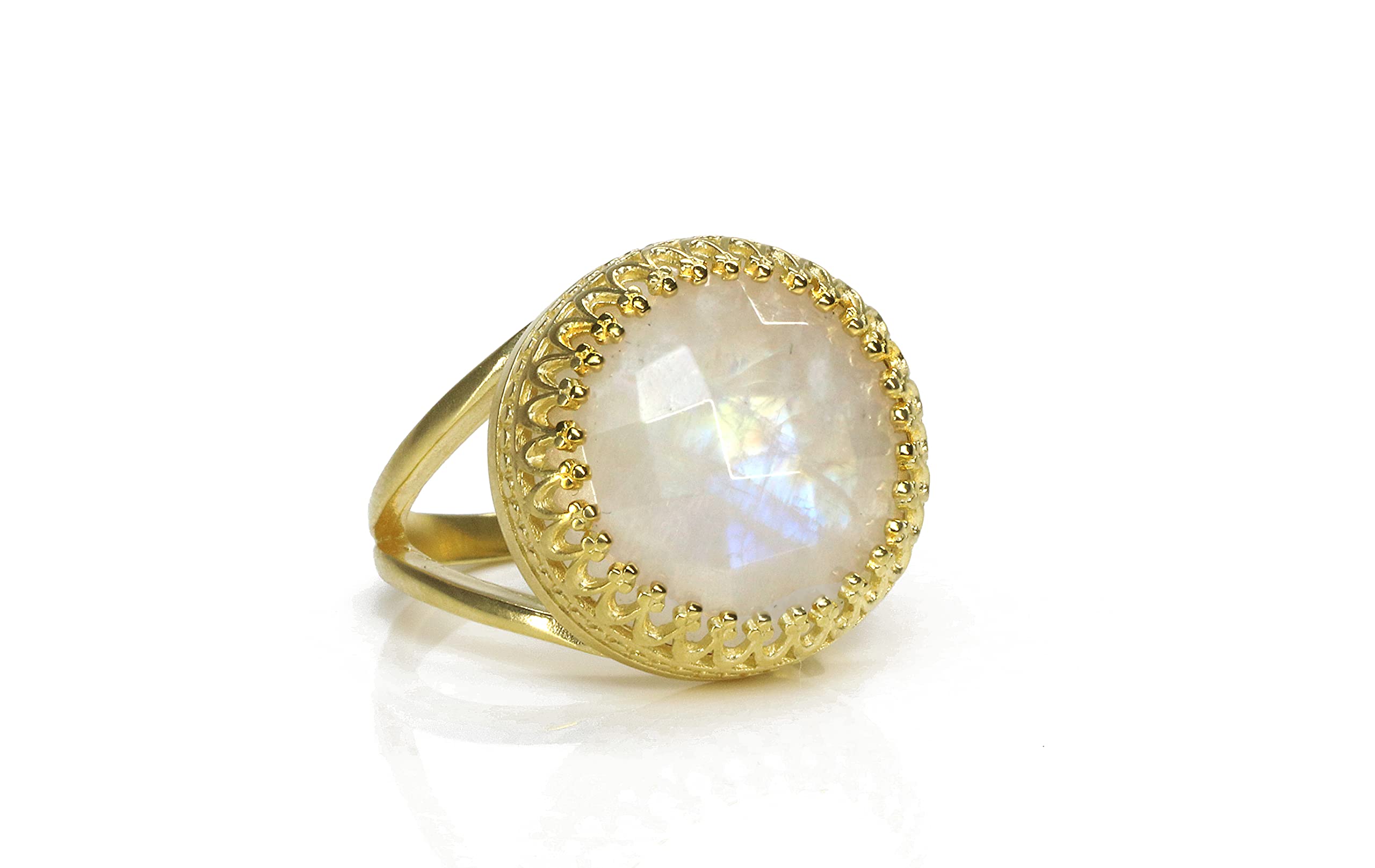 Moonstone Rose Gold Ring for Women - Elegant Birthstone Jewelry for Gifts & Parties