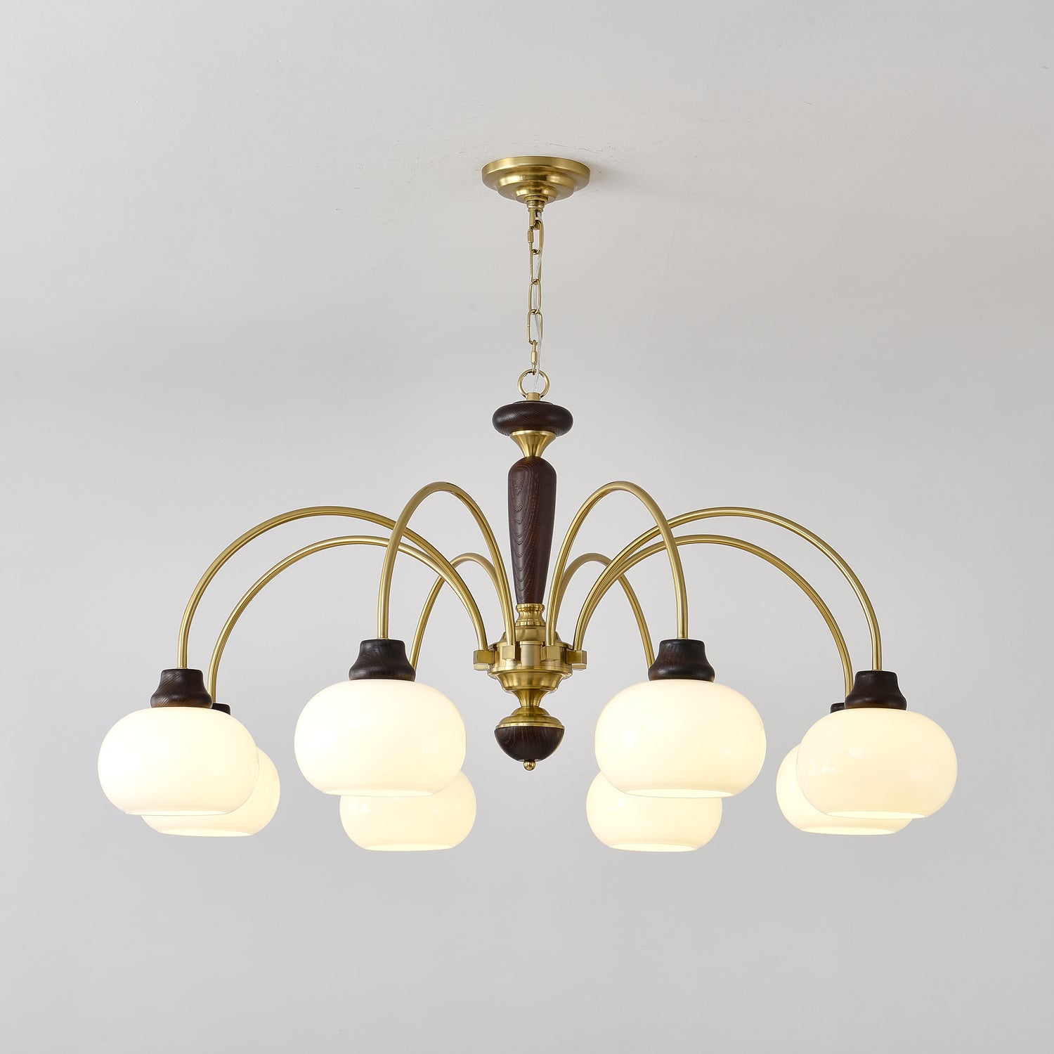 Elegant Arched Globe Chandelier - Modern Crystal Ceiling Light Fixture for Dining Room, Bedroom & Living Room Decor