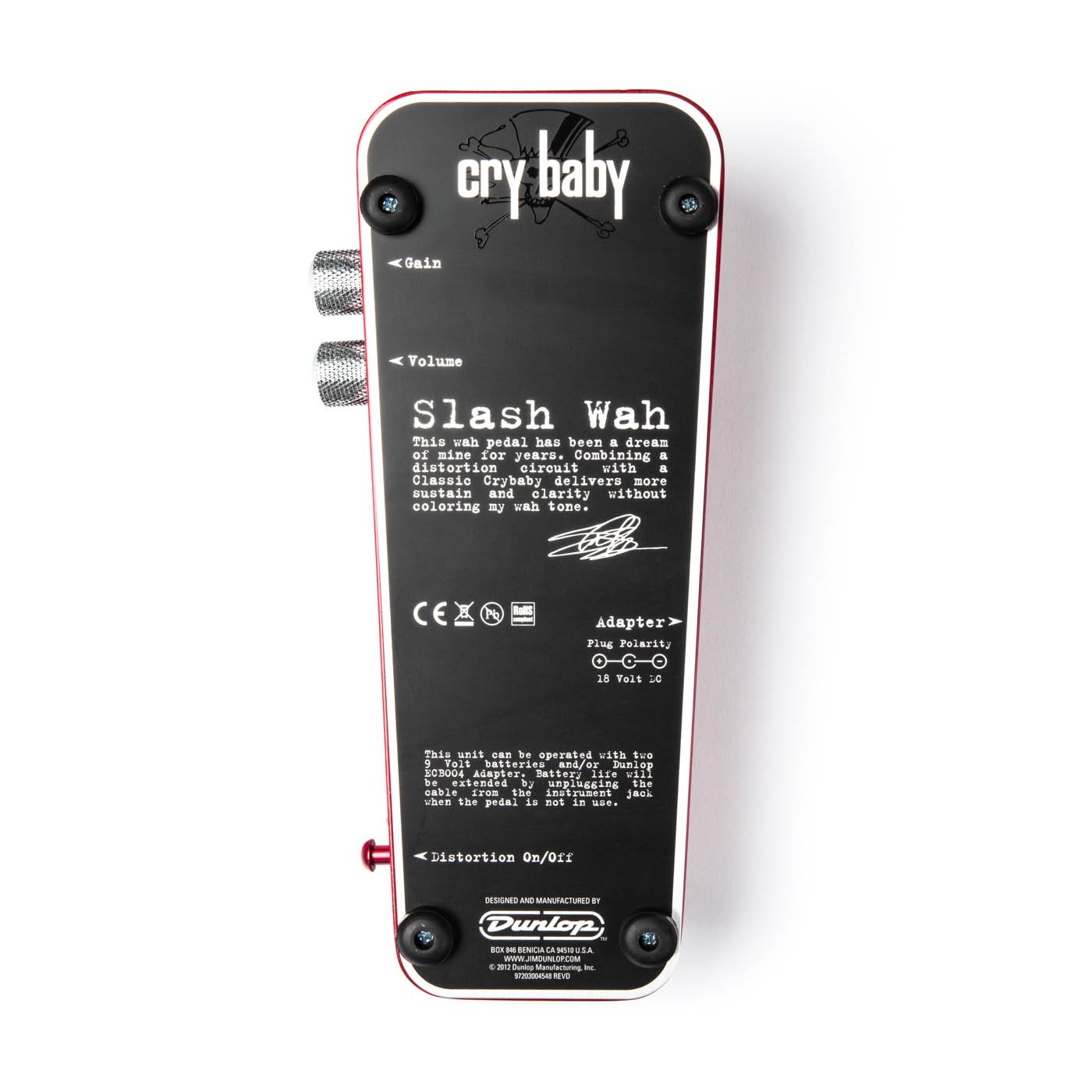 DUNLOP SW95 Cry Baby Slash Signature Wah Wah Guitar Effects Pedal Bundle with Pick Pack, 10-46 Electric Nickel Strings & 2 Patch Cables - Perfect for Rock, Blues & Live Performances