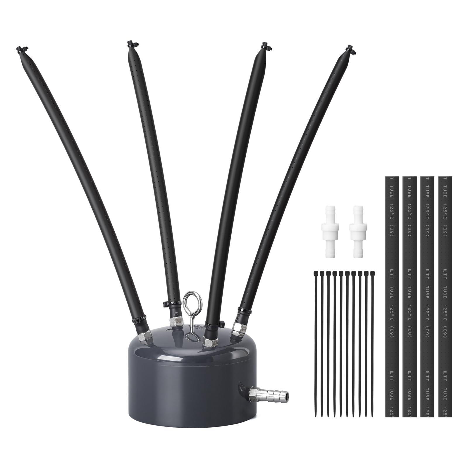 Pond Air Diffuser with Anti-Backflow One Way Check Valve & Weighted Base - Enhances Water Circulation & Oxygenation for Koi Ponds, Garden Ponds, Water Features - Perfect for Outdoor Fish Tanks, Aquaculture & Decorative Fountains