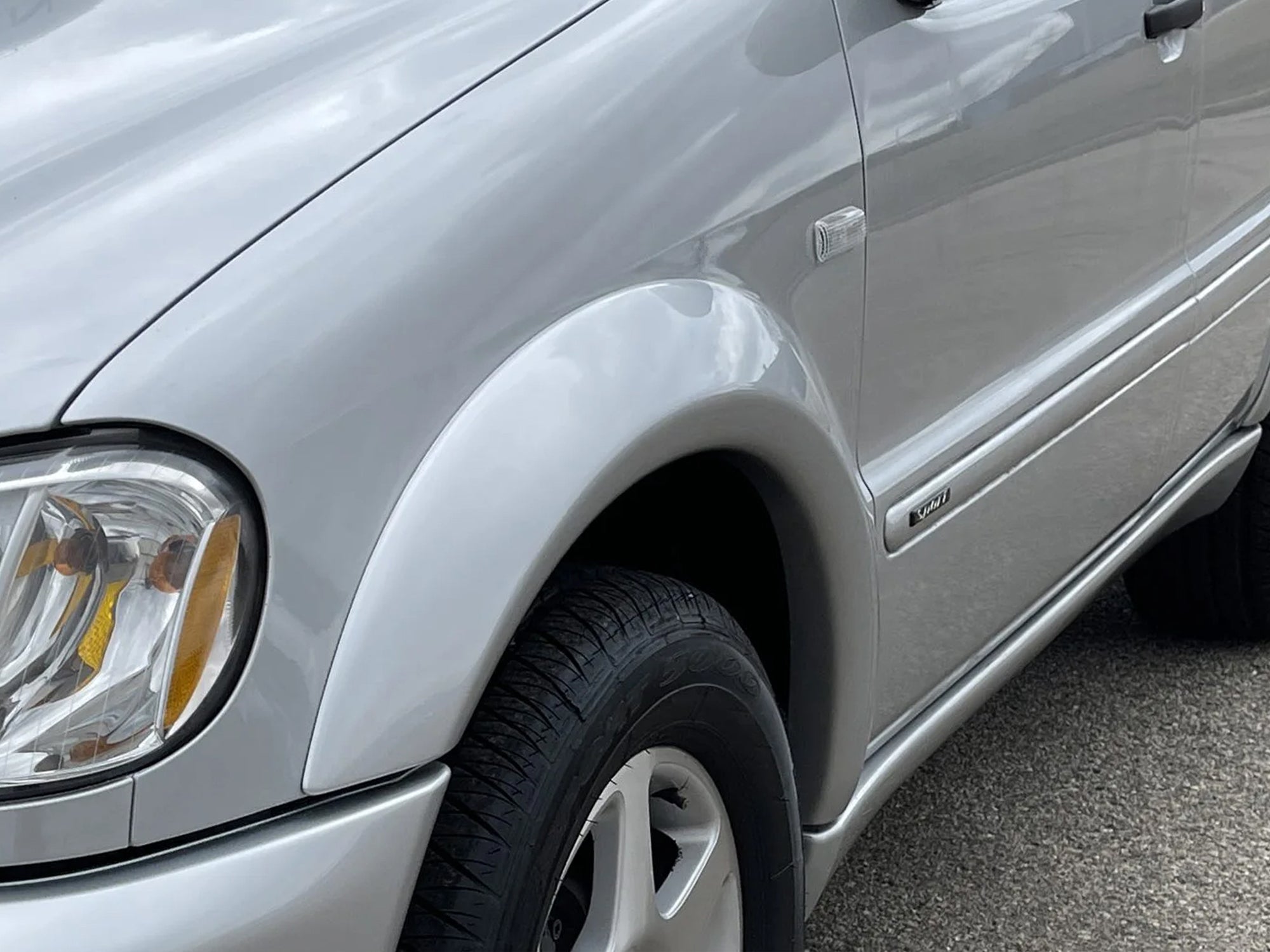 Amber LED Strip Fender Side Markers for 1998-2003 Mercedes W163 ML - Clear Lens, Bright Turn Signal Lights - Perfect for Night Driving & Off-Road Adventures