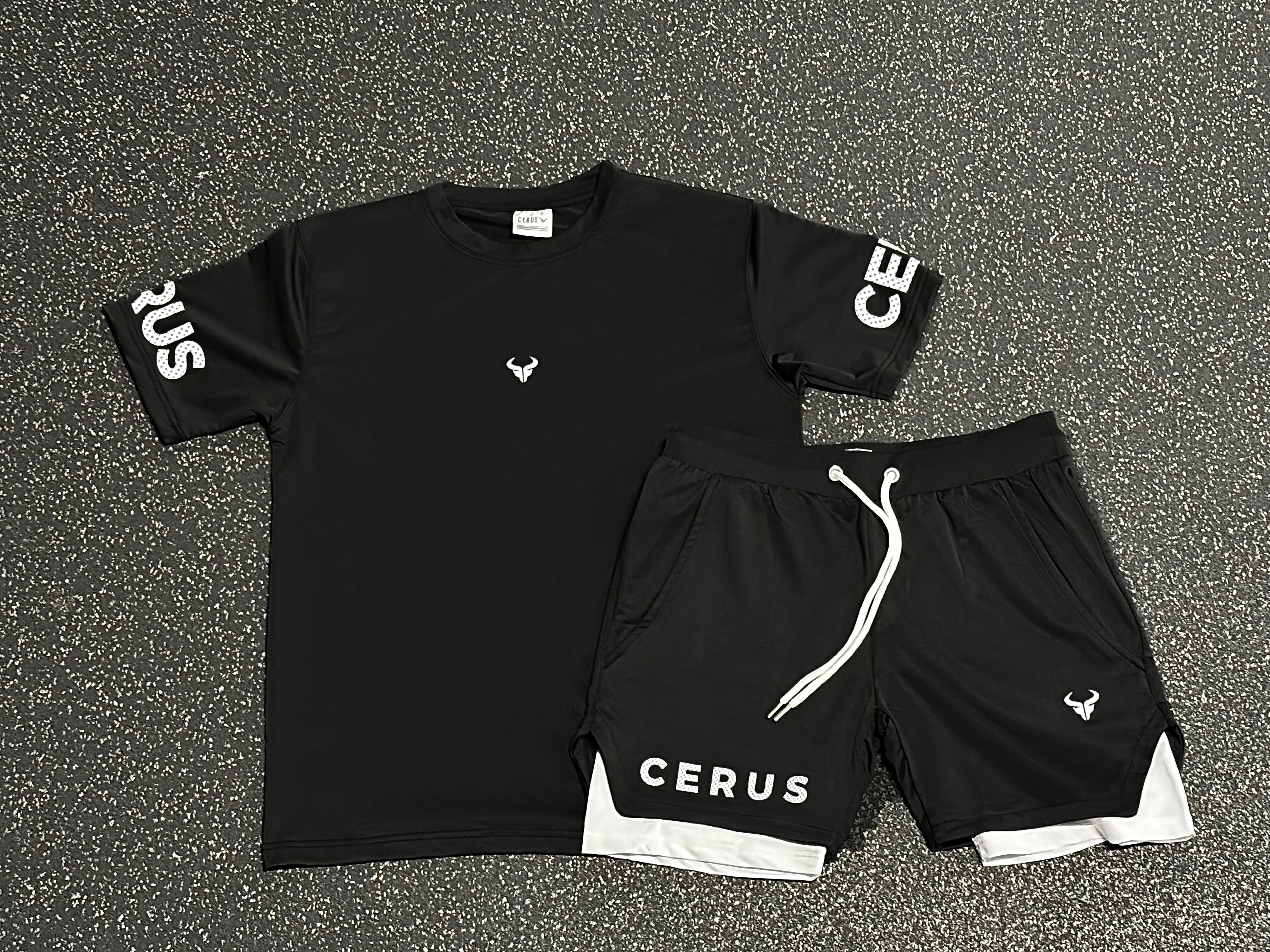 Cerus Black Fusion Men's T-Shirt - Premium Cotton Comfort Fit Tee for Casual Wear & Gym Workouts