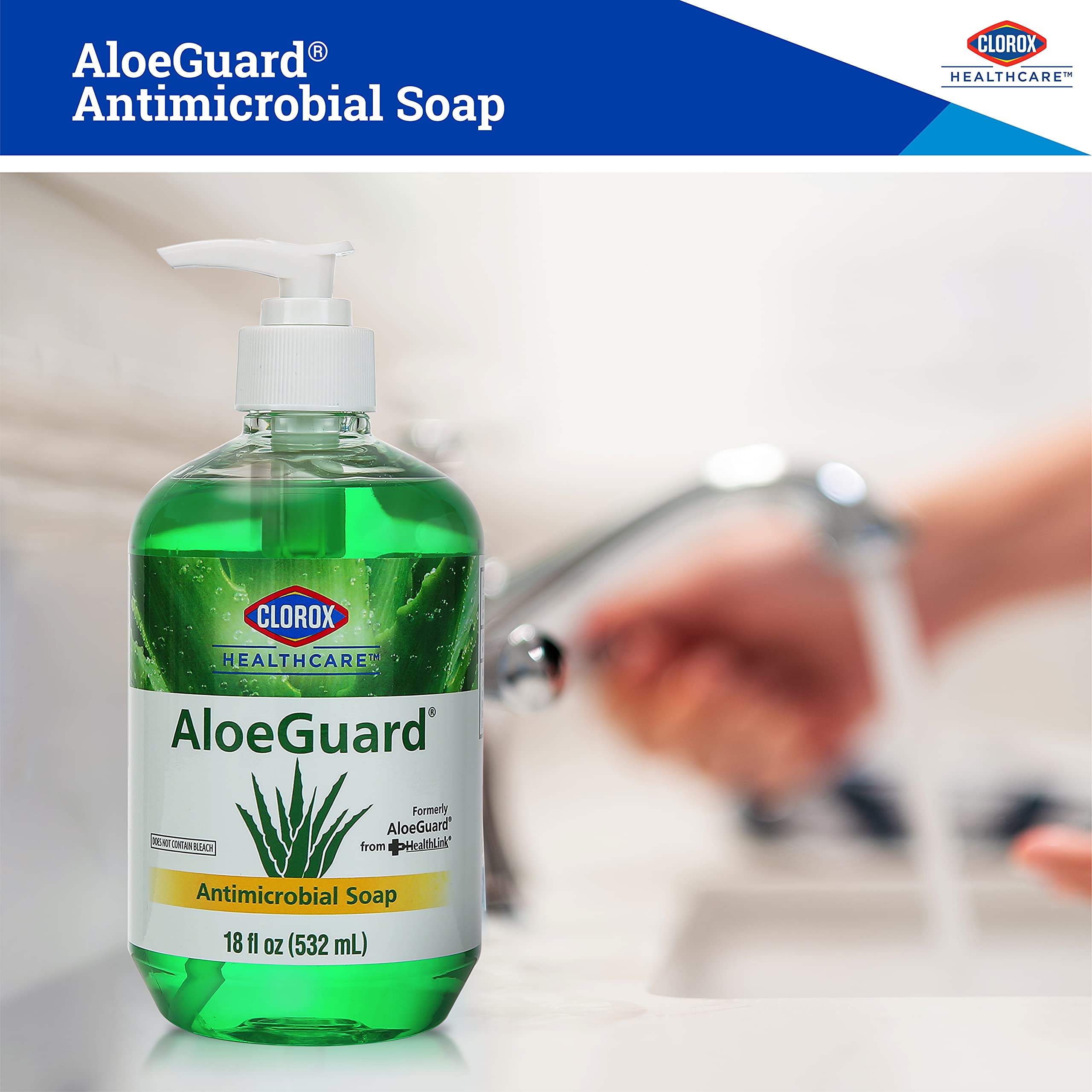 Clorox Healthcare Essentials Hand Sanitizer & Soap Kit - GBG AloeGel Hand Sanitizer Gel with Pump Dispenser & Travel Size Sanitizers, AloeGuard Antimicrobial Soap (FDA Approved) - Perfect for Hospitals, Schools, Offices and Home Hygiene Protection