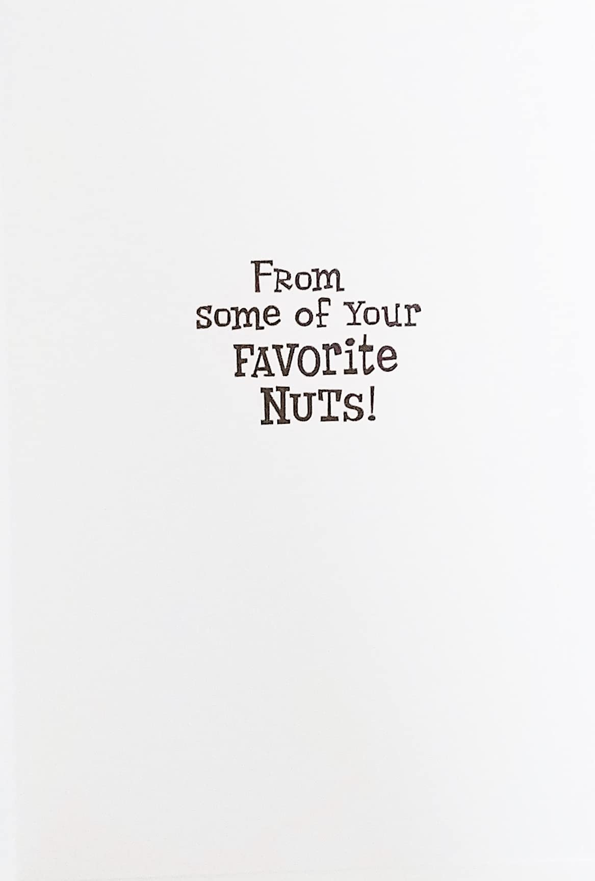 Happy Birthday Greeting Card with Nut Theme - Funny Birthday Card from All of Us - Perfect for Friends, Family & Coworkers