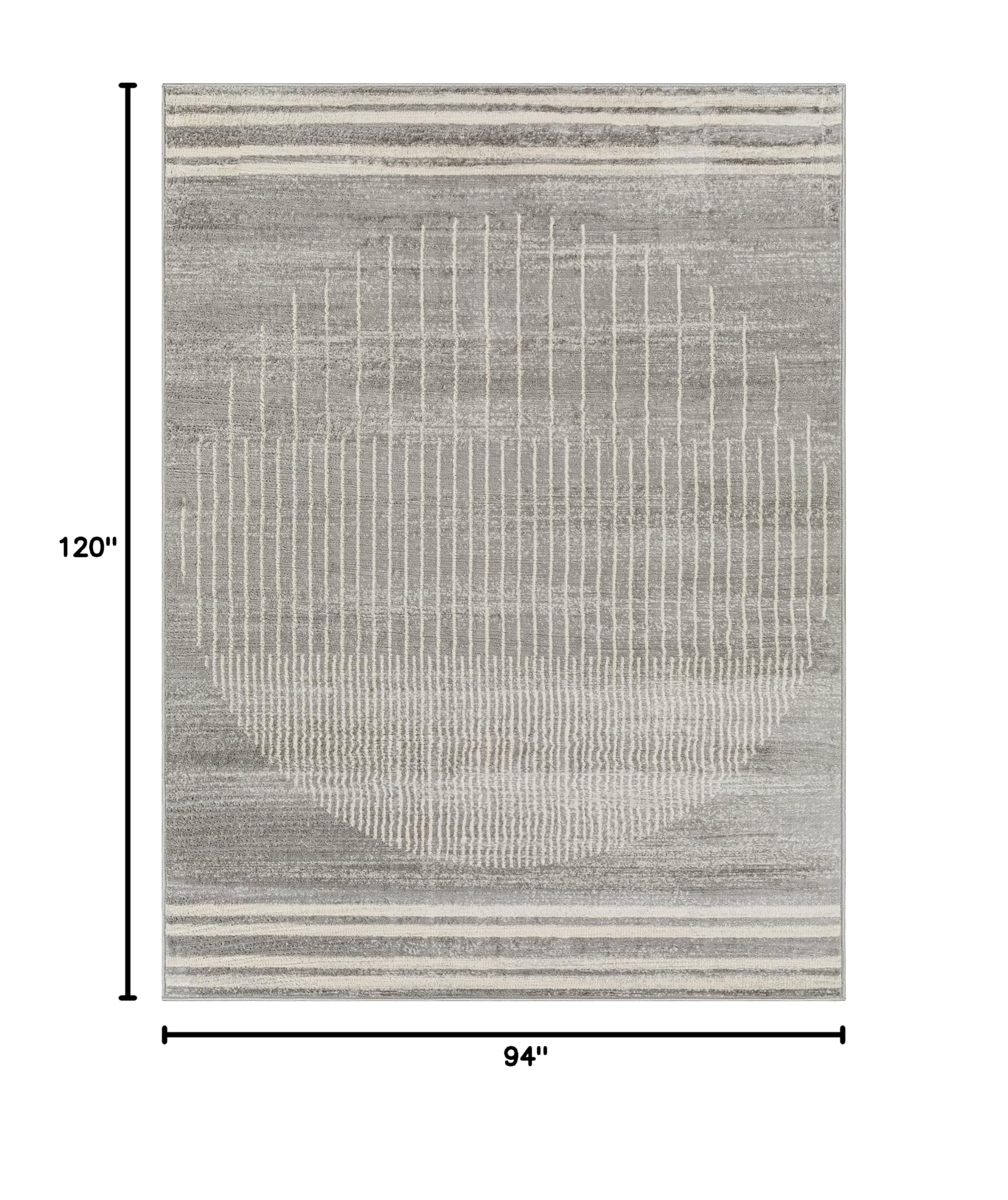 Mark&Day 8x10 Modern Medium Gray Area Rug - Soft Grey Cream White Carpet for Living Room, Bedroom, Kitchen & Office - 7'10