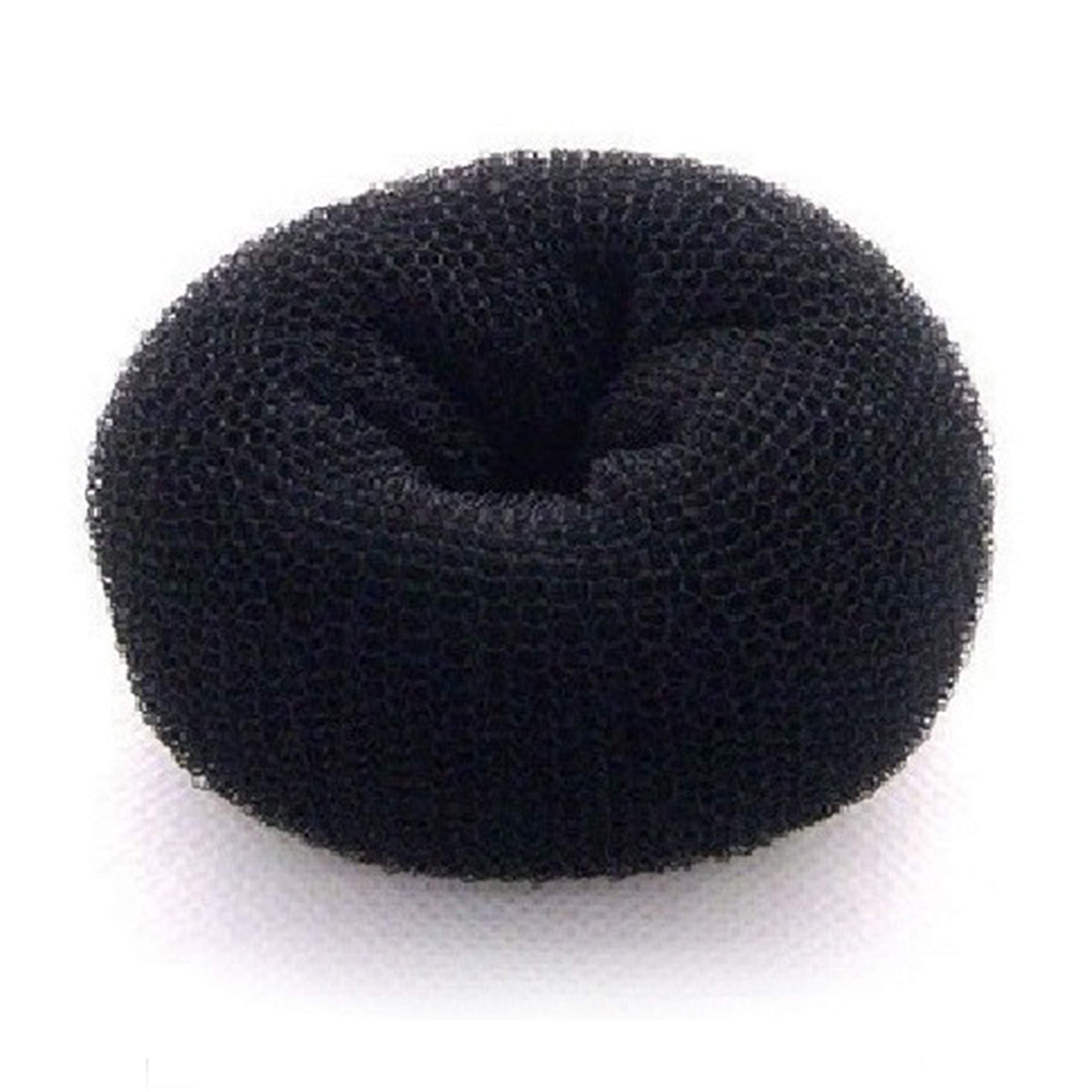 Beaute Galleria Mini Black Hair Donut Bun Maker - Mesh Chignon Ring for Ballet, Dance & Sock Bun Hairstyles - Perfect for Updos, Formal Events & Everyday Styling