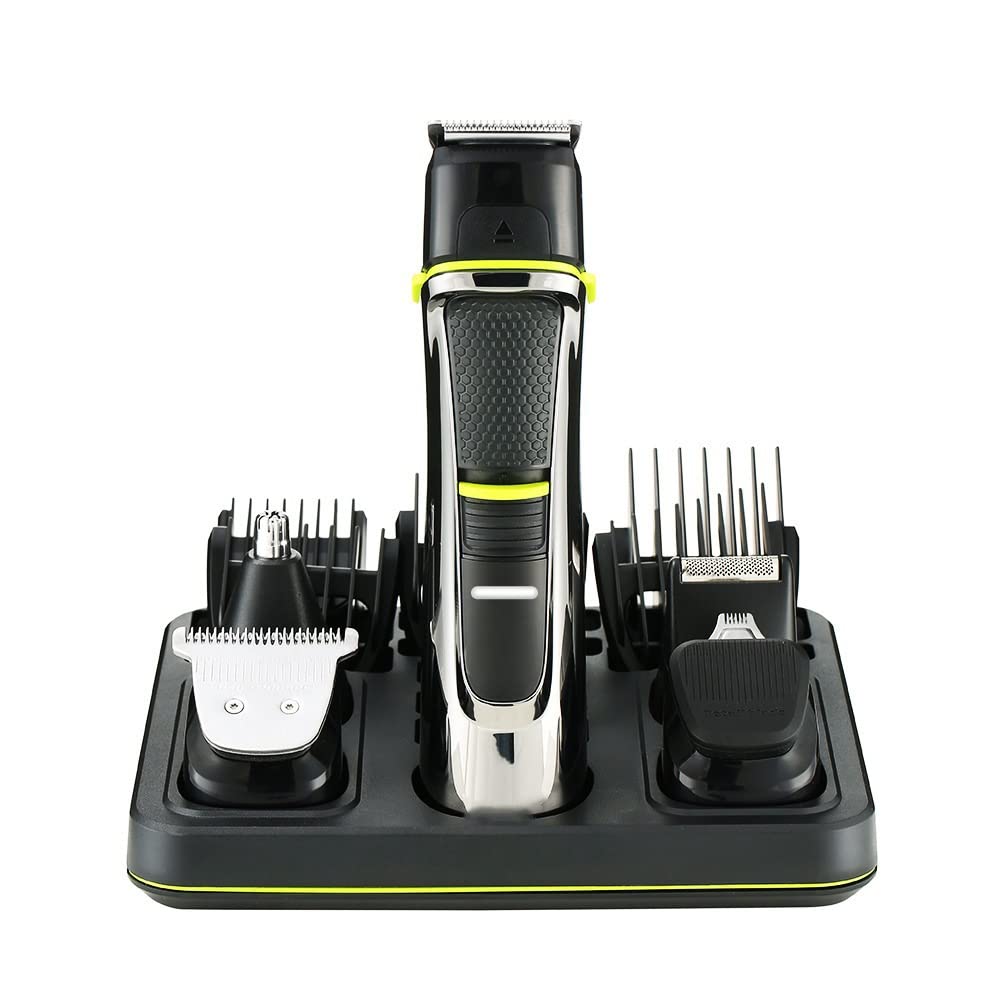 Professional 5-in-1 Rechargeable Hair Clipper Trimmer Set - Waterproof Electric Hair Clippers for Men, Barber Tools for Shaving, Trimming & Carving - Perfect for Home Haircuts, Beard Grooming & Professional Salon Use (Color: KIT)