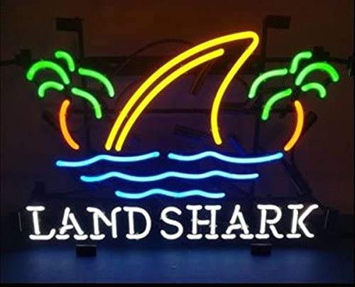 Landshark Lager Neon Sign - 20x16 Inches Beer Bar Light for Pub, Man Cave & Business Decor - Vibrant Glass Neon Lamp (Various Sizes Available) - Perfect for Game Nights, Parties & Bar Grand Openings