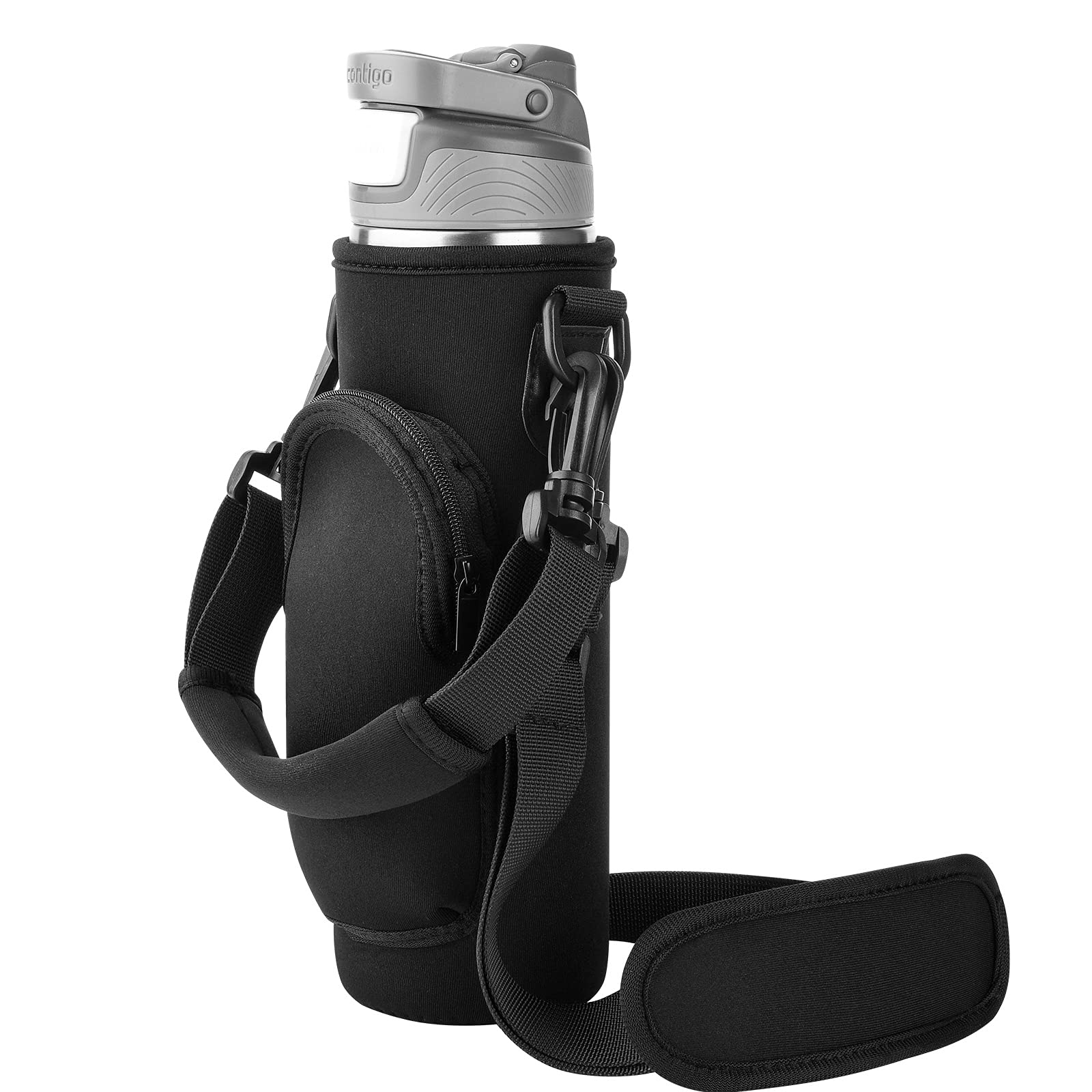 Beautyflier Insulated Water Bottle Holder with Adjustable Strap - Neoprene Sports Bottle Sleeve Carrier for Hiking, Biking, Camping & Travel - Keep Drinks Cold/Hot During Outdoor Activities