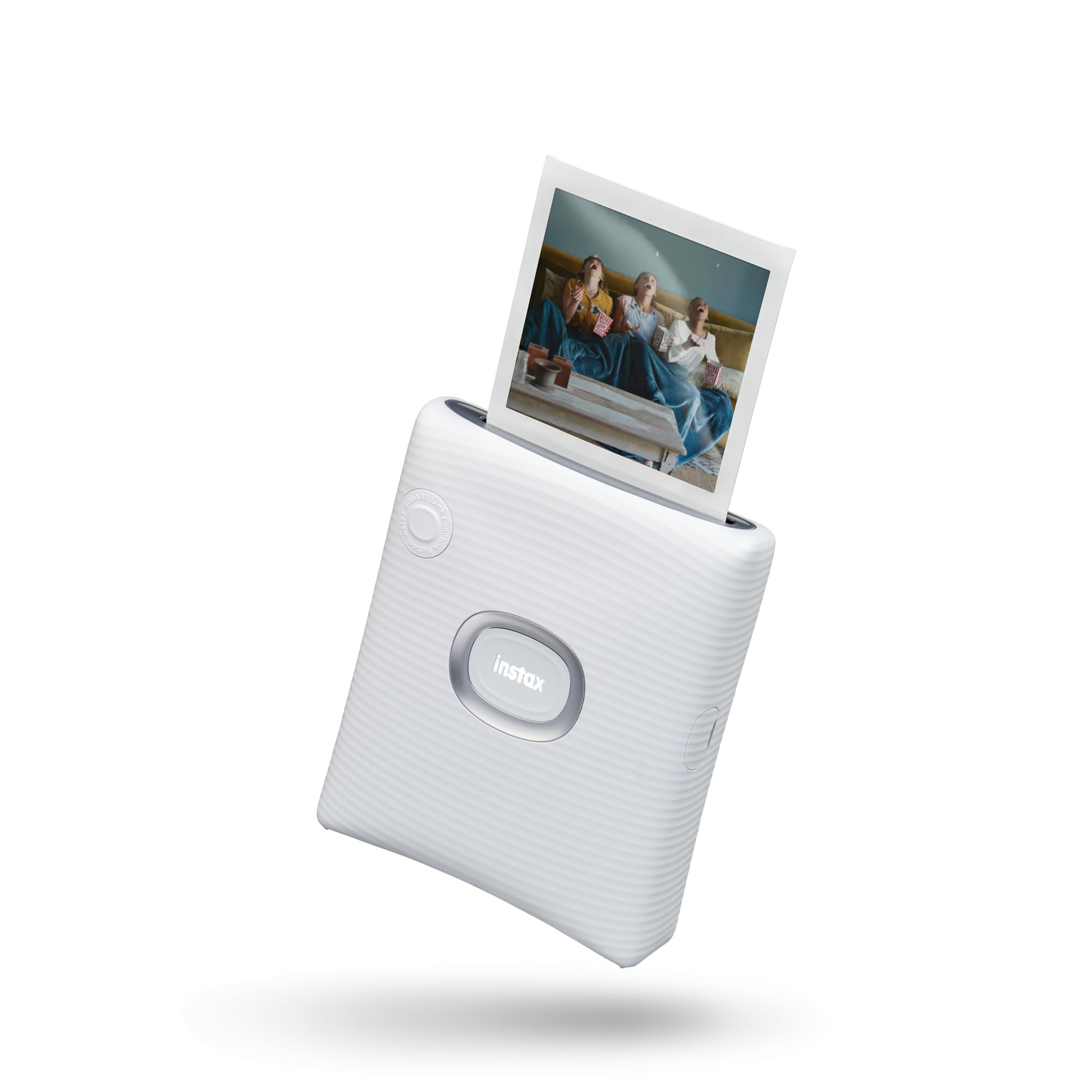 Instax Square Link Smartphone Photo Printer - Wireless Bluetooth Instant Printer for iPhone & Android (Ash White) | Print Memories from Phone for Scrapbooking, Travel & Gifts