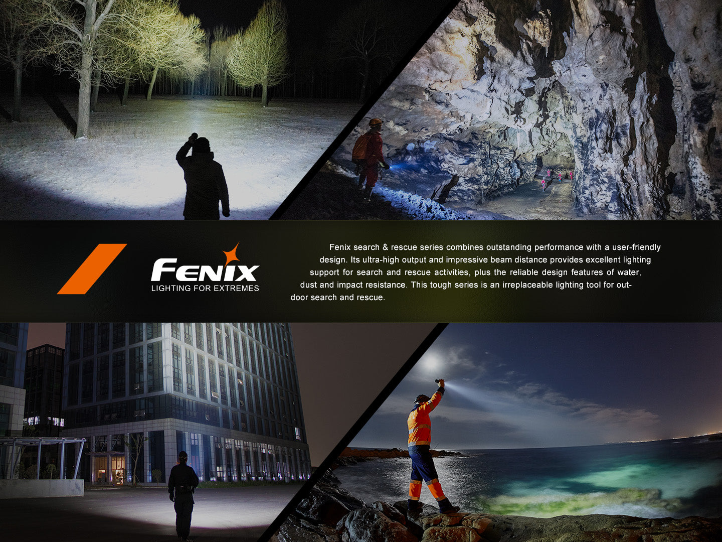 Fenix LR60R Rotary Switch Rechargeable LED Flashlight - 12000 Lumens, Waterproof Search Light for Camping, Hiking & Emergency Use (Open Box)
