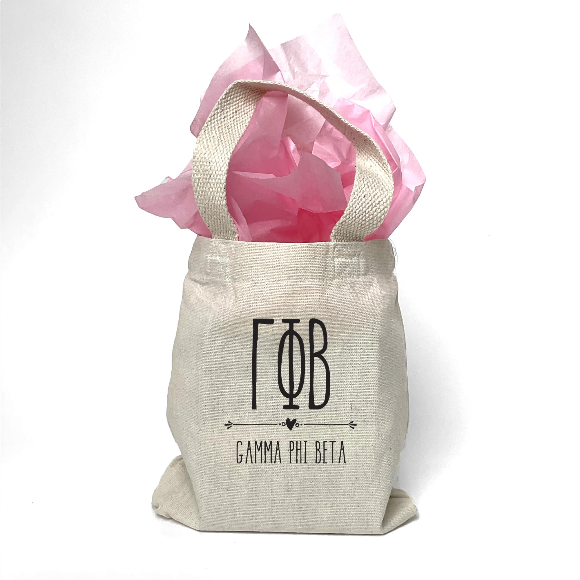 Greek Letter Sorority Mini Tote Bag - Personalized Sorority Gifts for Sisters - Small Party Favor Bag for College Events, Rush Week & Sisterhood Celebrations