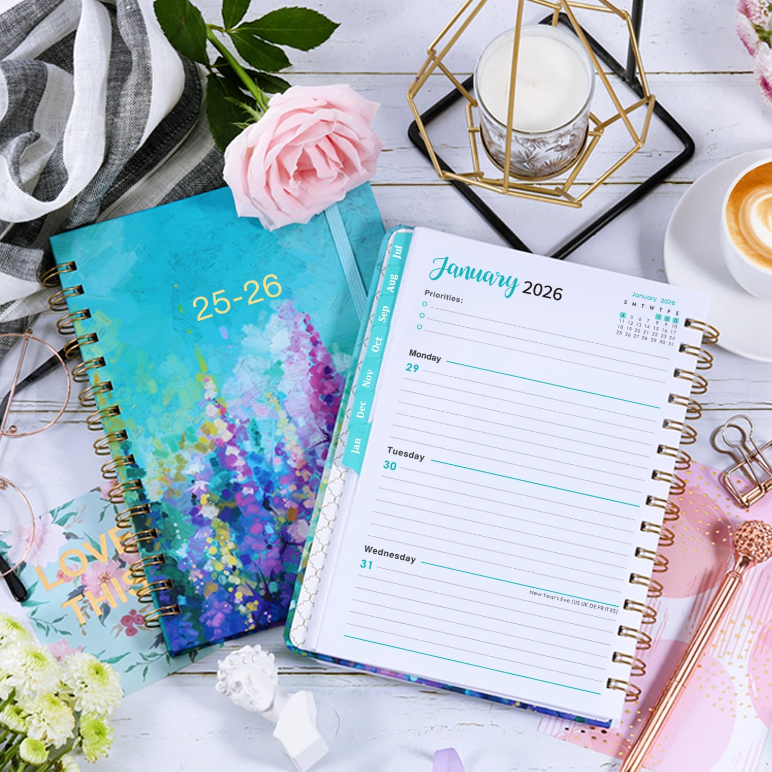 2025-2026 Academic Planner | July 2025 to June 2026 | Weekly & Monthly Organizer with Tabs | 6.3