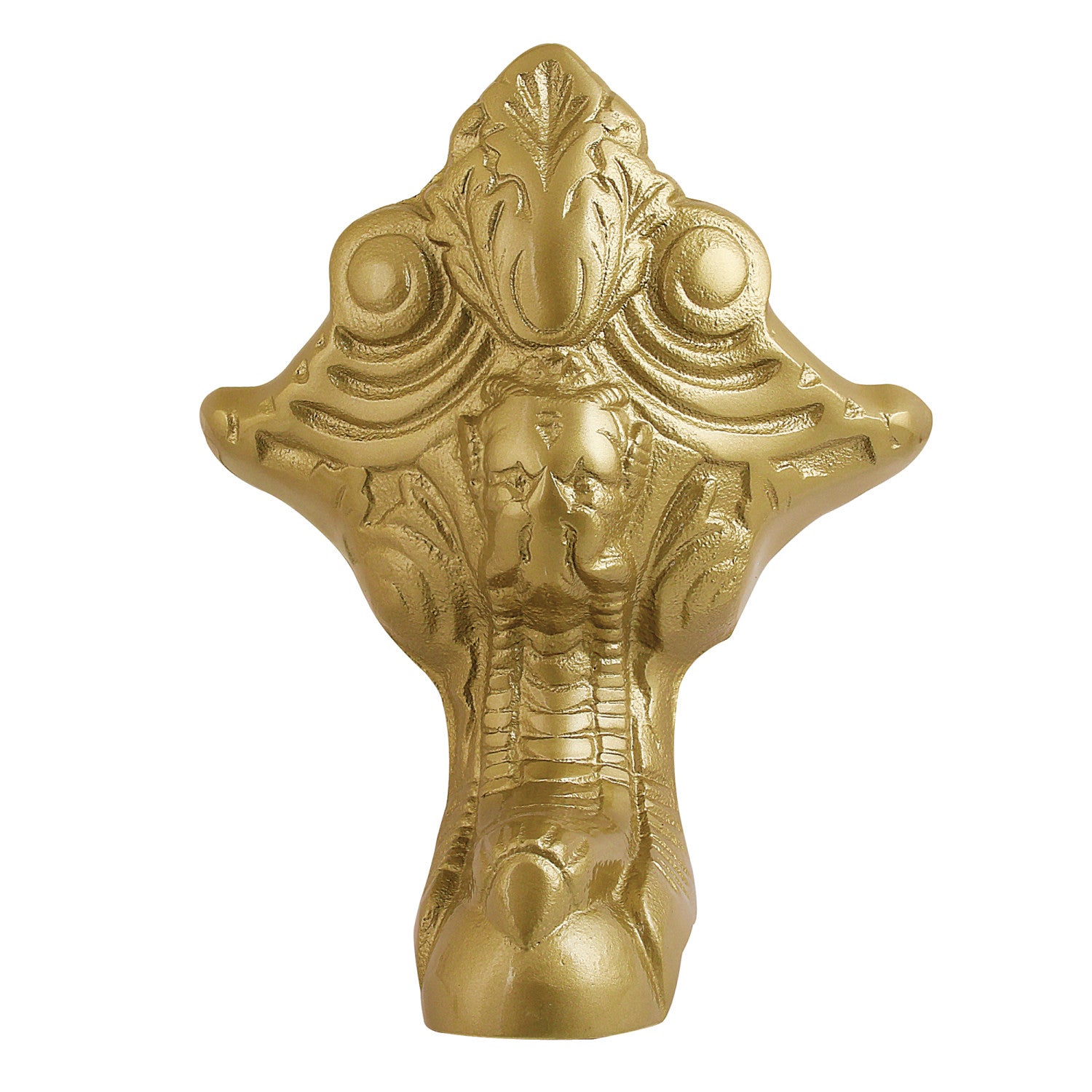 Aqua Eden VCTNL7 4-Piece Lion Paw Cast Iron Tub Feet Set in Brushed Brass - Vintage Style Bathtub Legs for Clawfoot & Freestanding Tubs - Perfect for Bathroom Renovation & Luxury Spa Decor