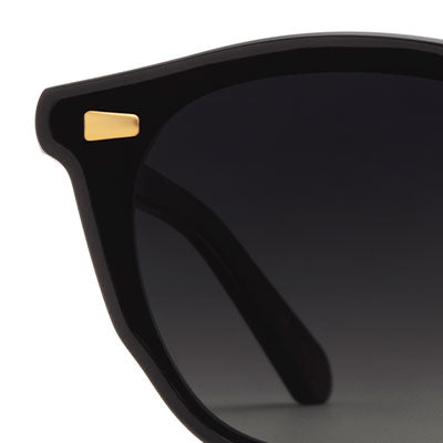 BEAU NYLON Black & Shadow 24K Gold Polarized Sunglasses - UV Protection for Driving, Outdoor Sports & Fashion