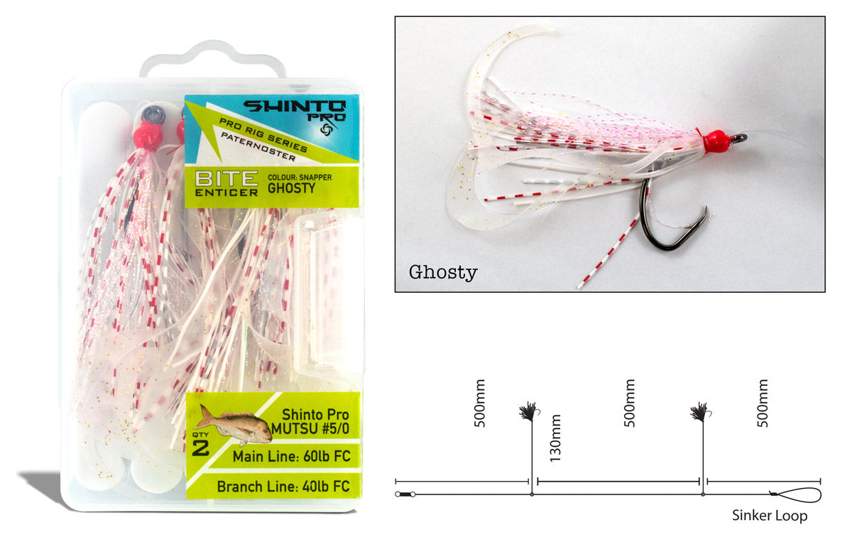 Bite Enticer Mutsu Paternoster Rigs #5/0 & #7/0 - Saltwater Fishing Lures for Offshore and Deep Sea Angling