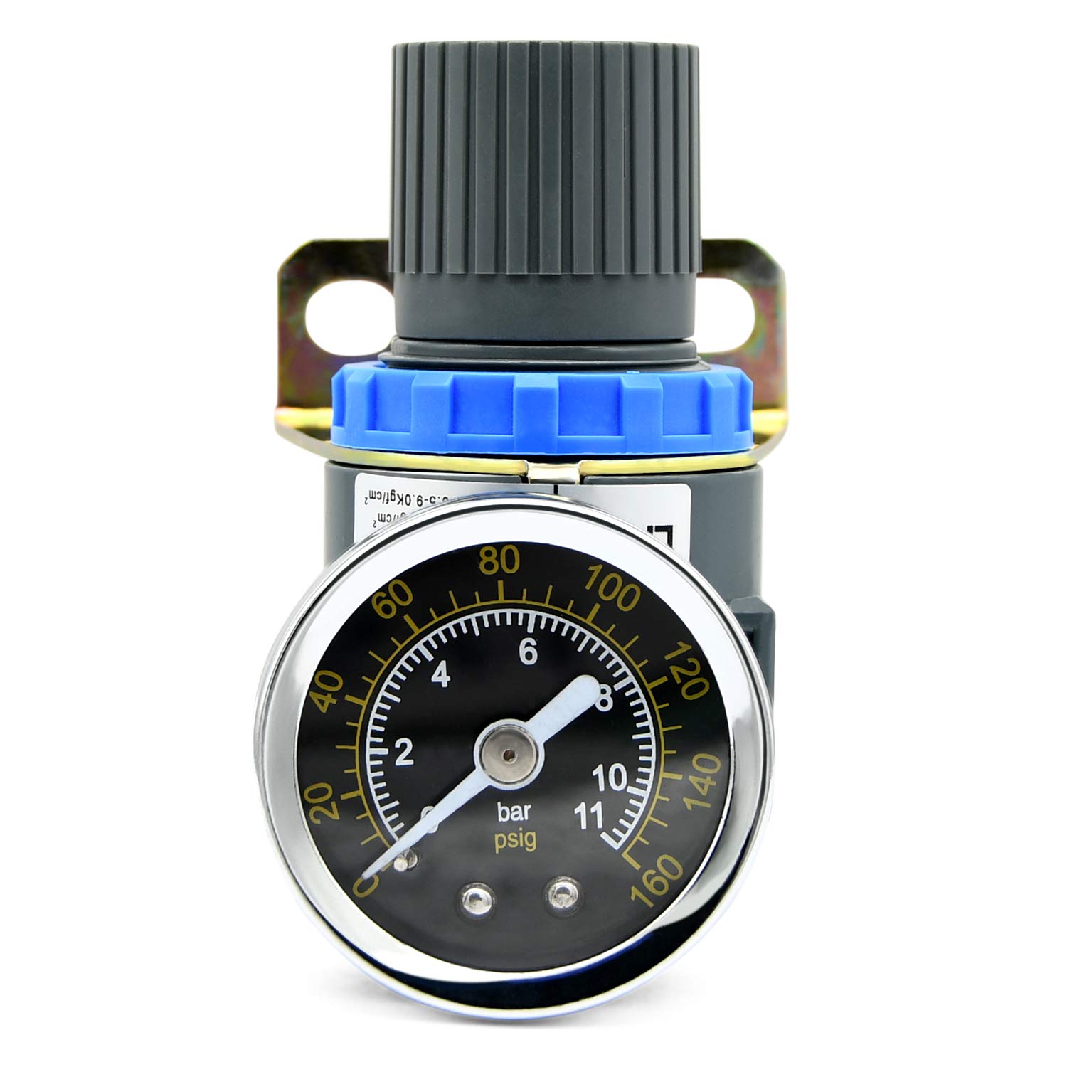 Mini Air Pressure Regulator with Gauge 1/4-Inch NPT Thread (0-145PSI) - Precise Air Control Valve for Air Compressors, Pneumatic Tools & HVAC Systems - Workshop, Garage & Industrial Use