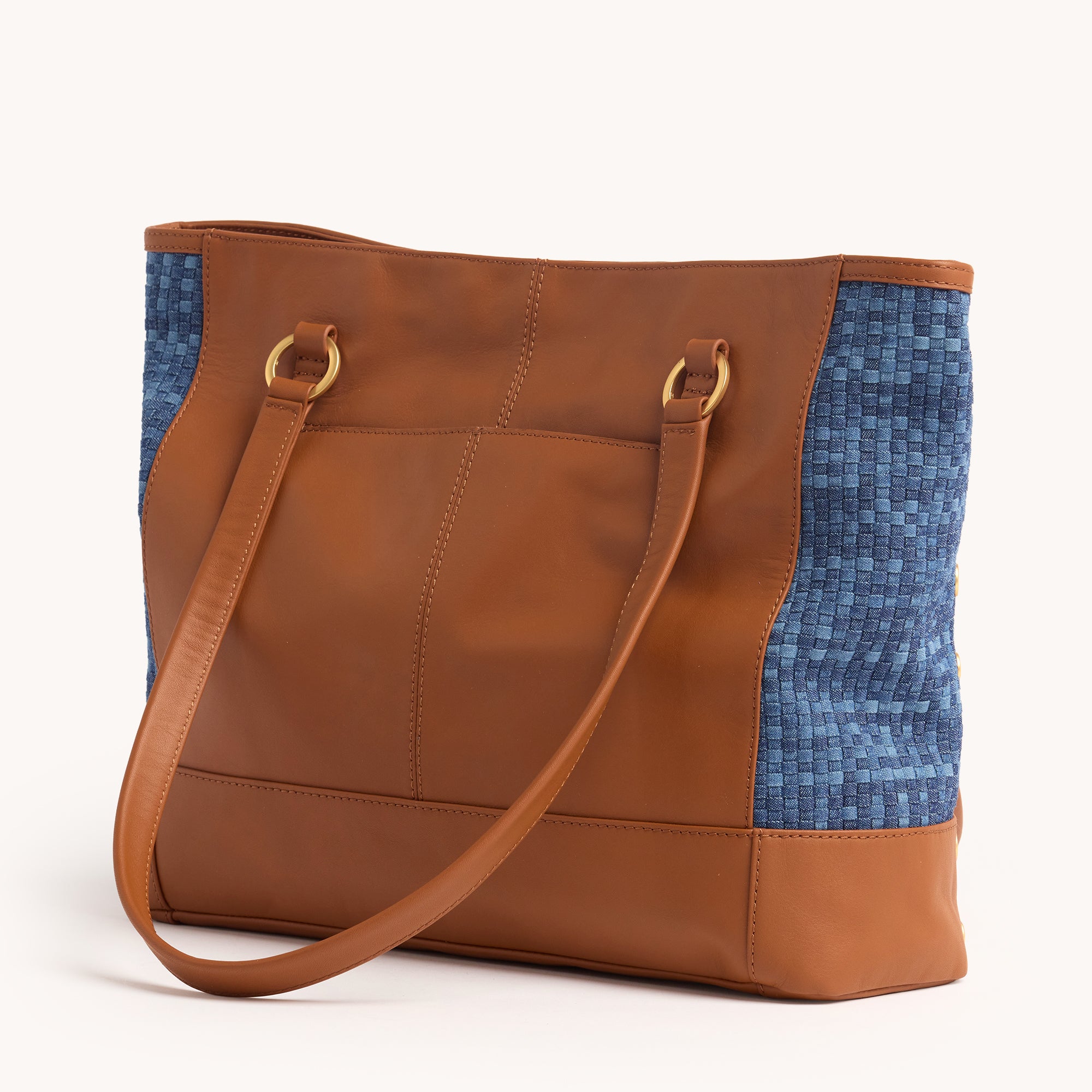 Andersen Revival Mosaic Denim & Brushed Gold Bracelet - Stylish Boho Jewelry for Women, Perfect for Casual Wear, Date Nights & Gift Giving