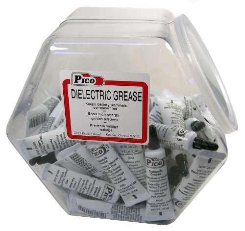 Pico 0005-ZR 1/4 oz Clear Dielectric Grease Tubes - 50 Pack in Plastic Jar - Ideal for Automotive, Marine & Electrical Connections