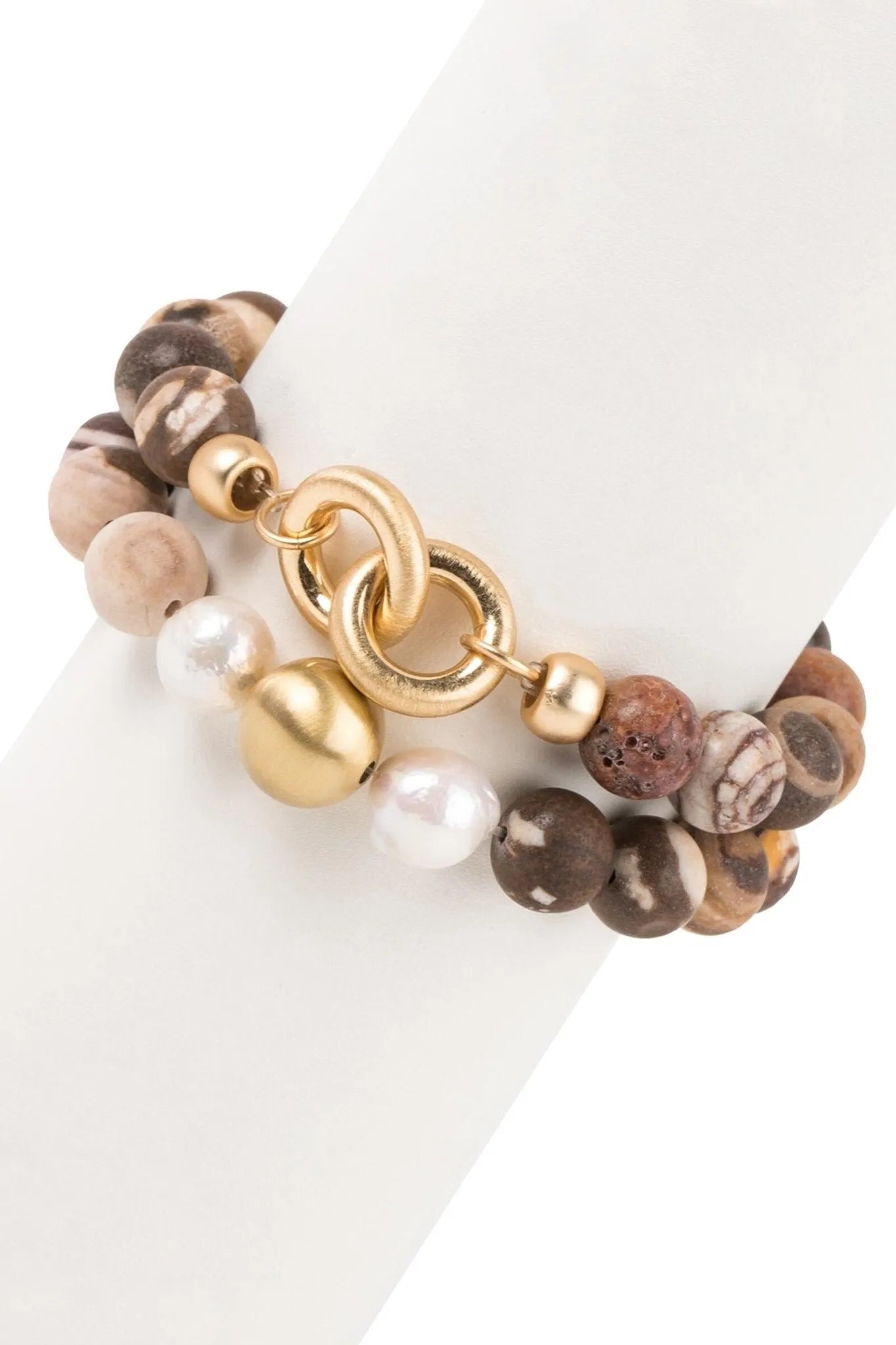 Natural Stone Pearl Stretch Bracelet Set for Women - Boho Beaded Jewelry for Casual Wear, Parties & Gifts | Adjustable Elastic Wristband