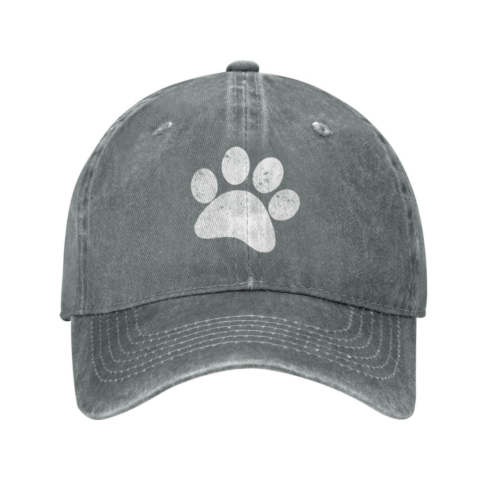 Funny Dog Paw Print Golf Hat for Women & Men - Summer Travel Hiking Cap - Breathable UV Protection Outdoor Sports Hat - Perfect Gift for Dog Lovers & Pet Owners