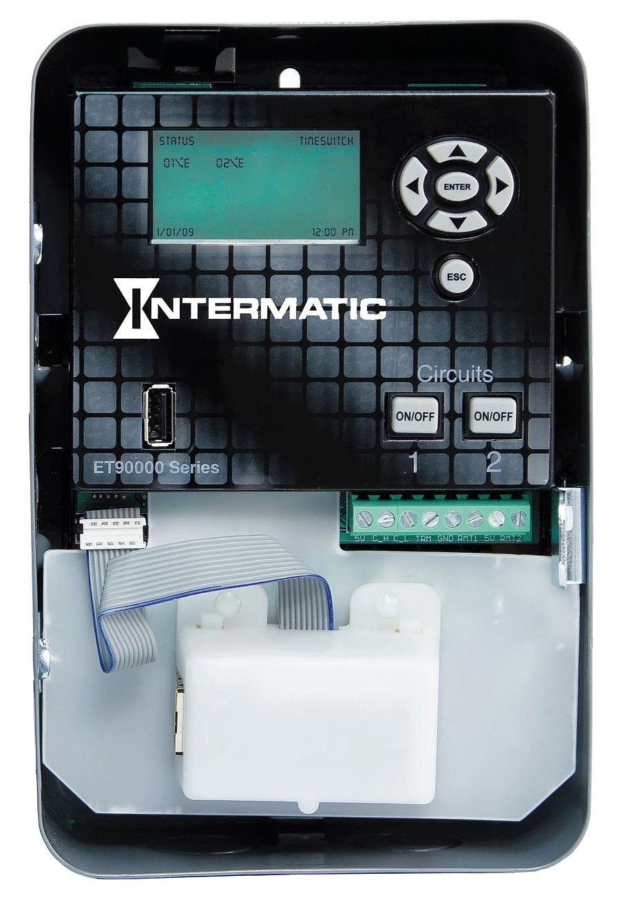 Intermatic ET90215CE 30A 120-277V SPDT 365-Day Astronomic Timer with Type 1 Steel Enclosure - Heavy Duty Energy Saving Timer for Outdoor Lighting, Pumps, and Commercial Applications