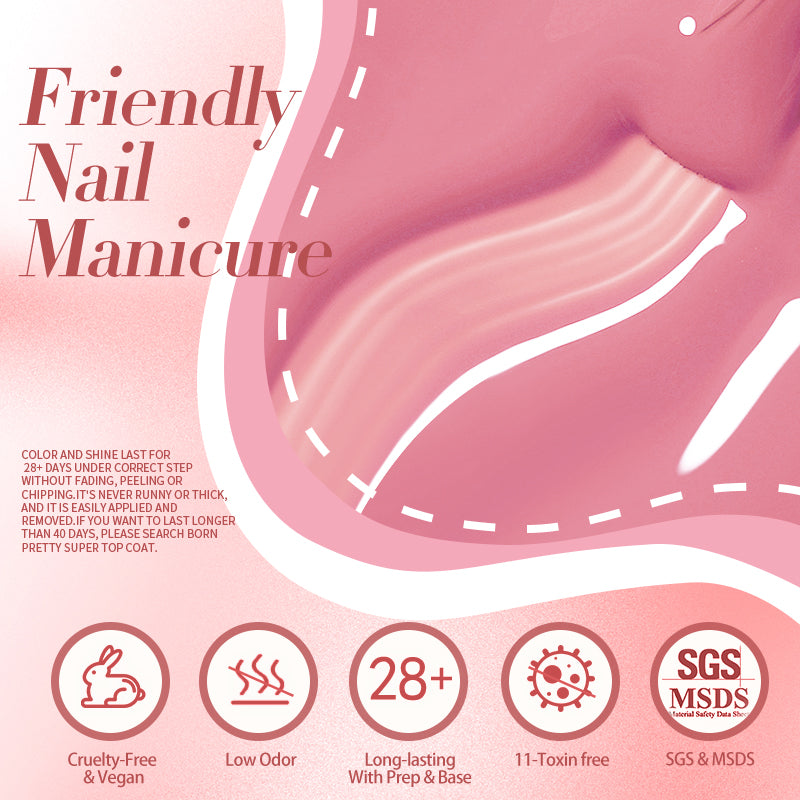 Pink Series 10ml Color Gel Polish - Long Lasting Nail Polish for Manicure & Pedicure - Perfect for Salon, Home Use & DIY Nail Art