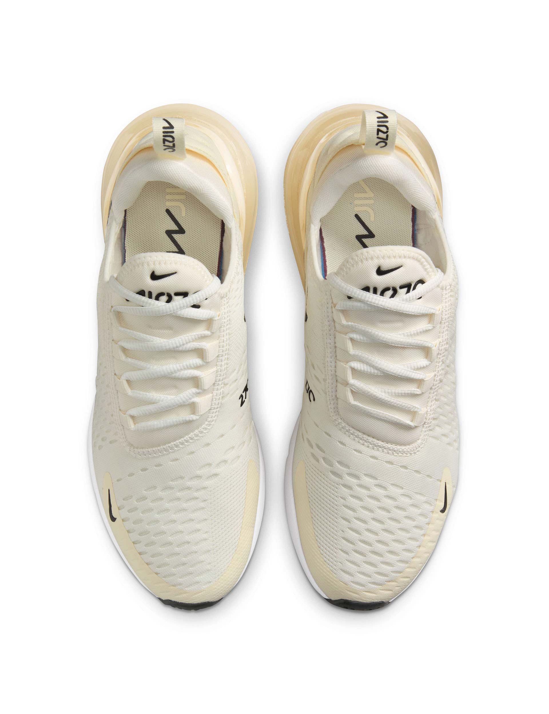 Nike Air Max 270 Running Shoes for Men & Women - Sail/Black/Coconut Milk/Pale Ivory - Comfortable Cushioned Sneakers for Jogging, Gym Workouts & Casual Wear