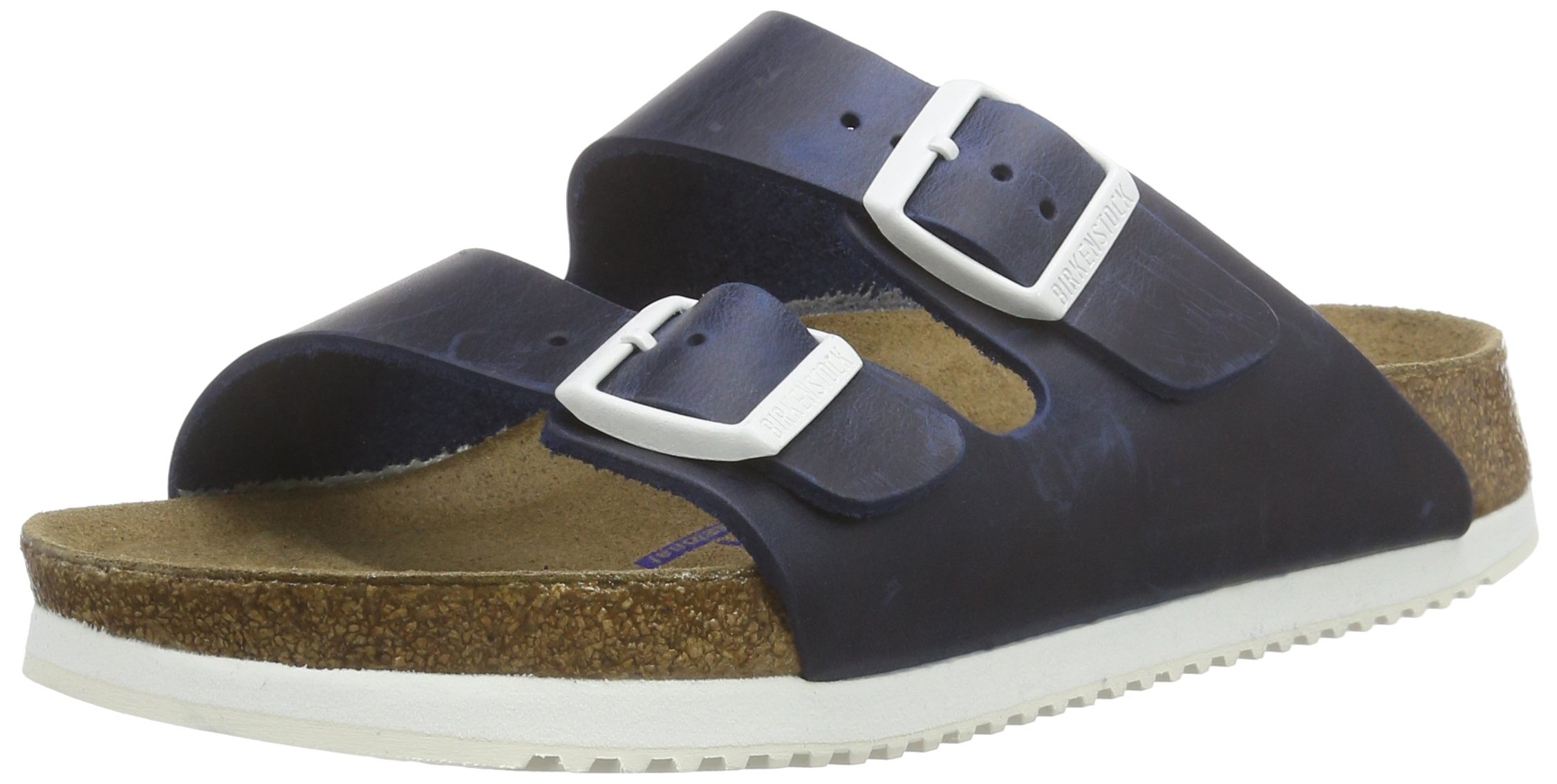 Birkenstock Arizona Leather Sandals for Men & Women | Blue | Size 42 EU | Comfortable & Durable Footwear for Walking, Travel & Casual Wear