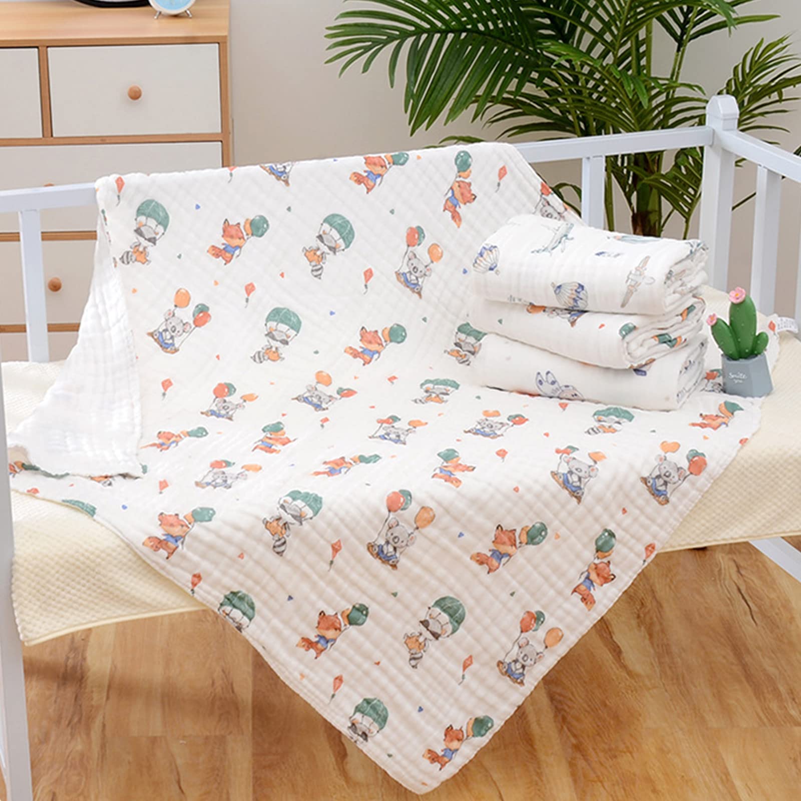 Super Soft Baby Bath Towel with Cute Cartoon Patterns - 100% Cotton Newborn & Infant Bath Towel for Gentle Skin Care - Perfect for Bath Time, Swimming, and Nursery Use