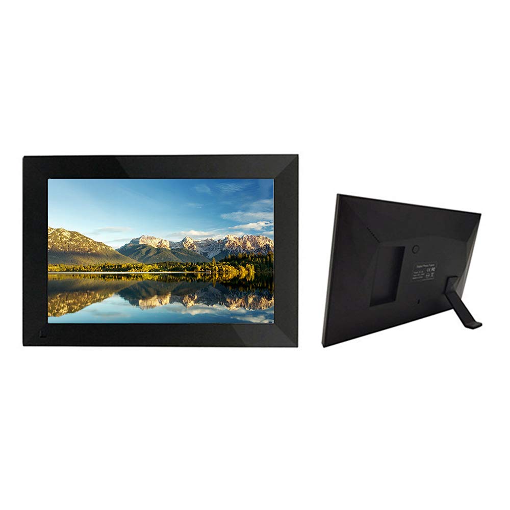 10 Inch Smart WiFi Digital Picture Frame - 1280x800 HD Resolution, Cloud Photo Display with Clock & Calendar - Perfect for Home Decor, Office Display, and Digital Advertising (Black)