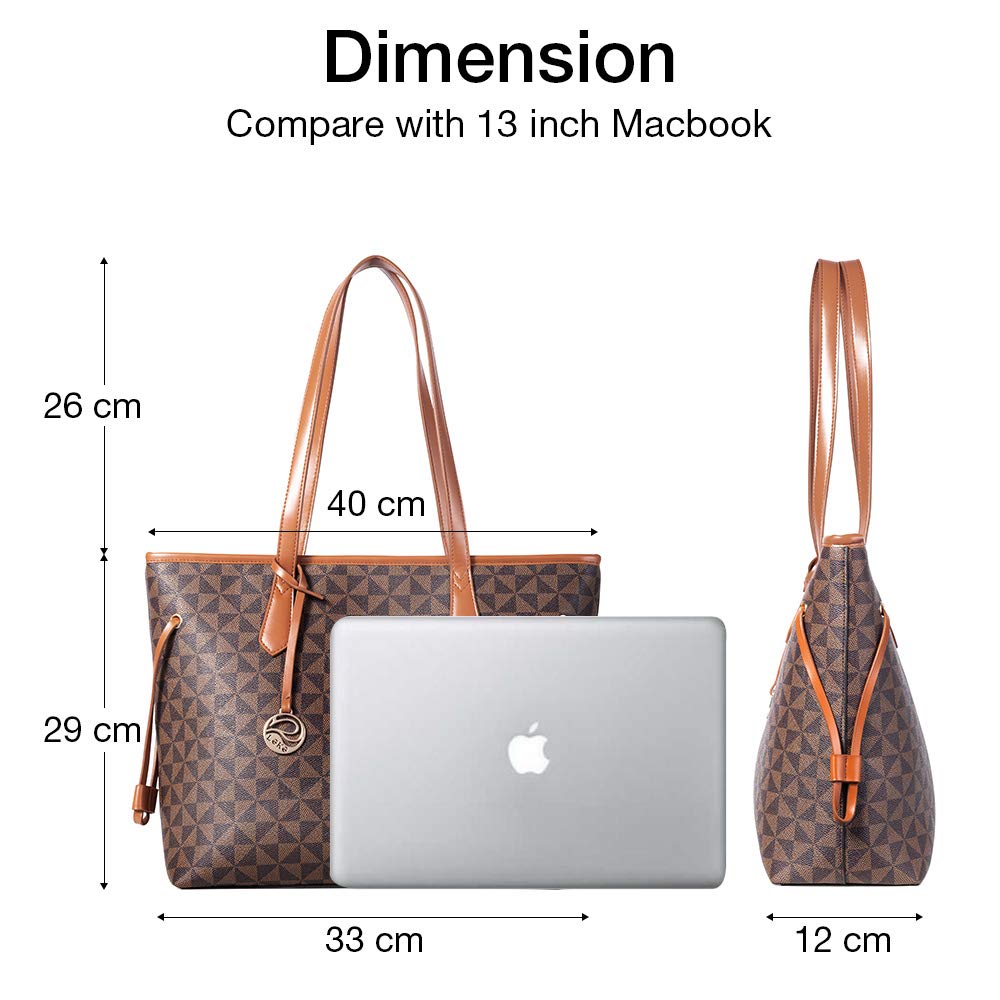 Stylish Faux Leather Tote Bag for Women - Fashionable Shoulder Handbag for Work, School & Dating - Brown | Perfect for Office, College & Casual Outings