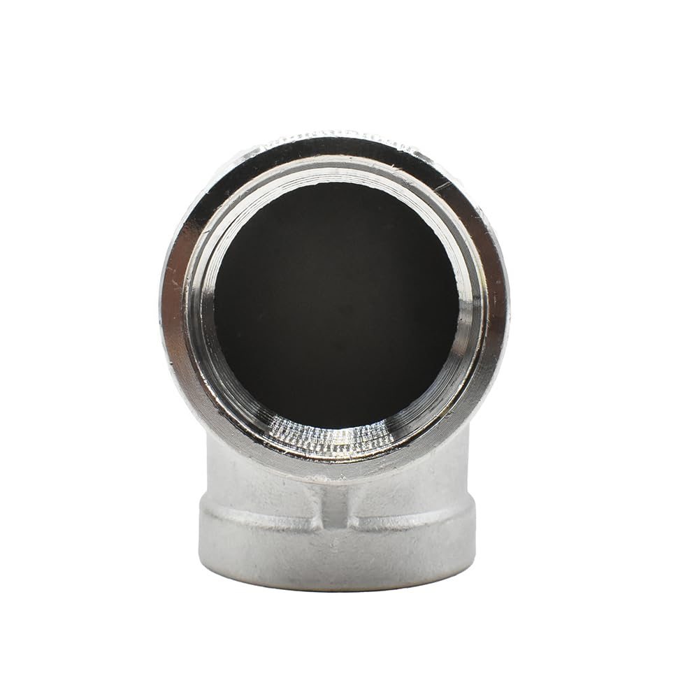 1 Inch 90 Degree Elbow Fitting - 304 Stainless Steel Pipe Connector - Heavy Duty Plumbing & HVAC Supplies - for Water, Gas & Industrial Piping Systems