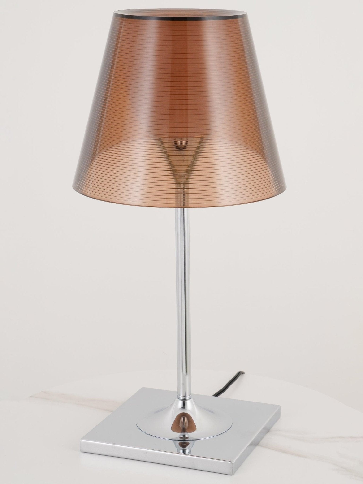 Chrome Prism Table Lamp - Modern LED Nightstand Light for Bedroom, Living Room, Office - Dimmable & Energy Efficient Decorative Lighting