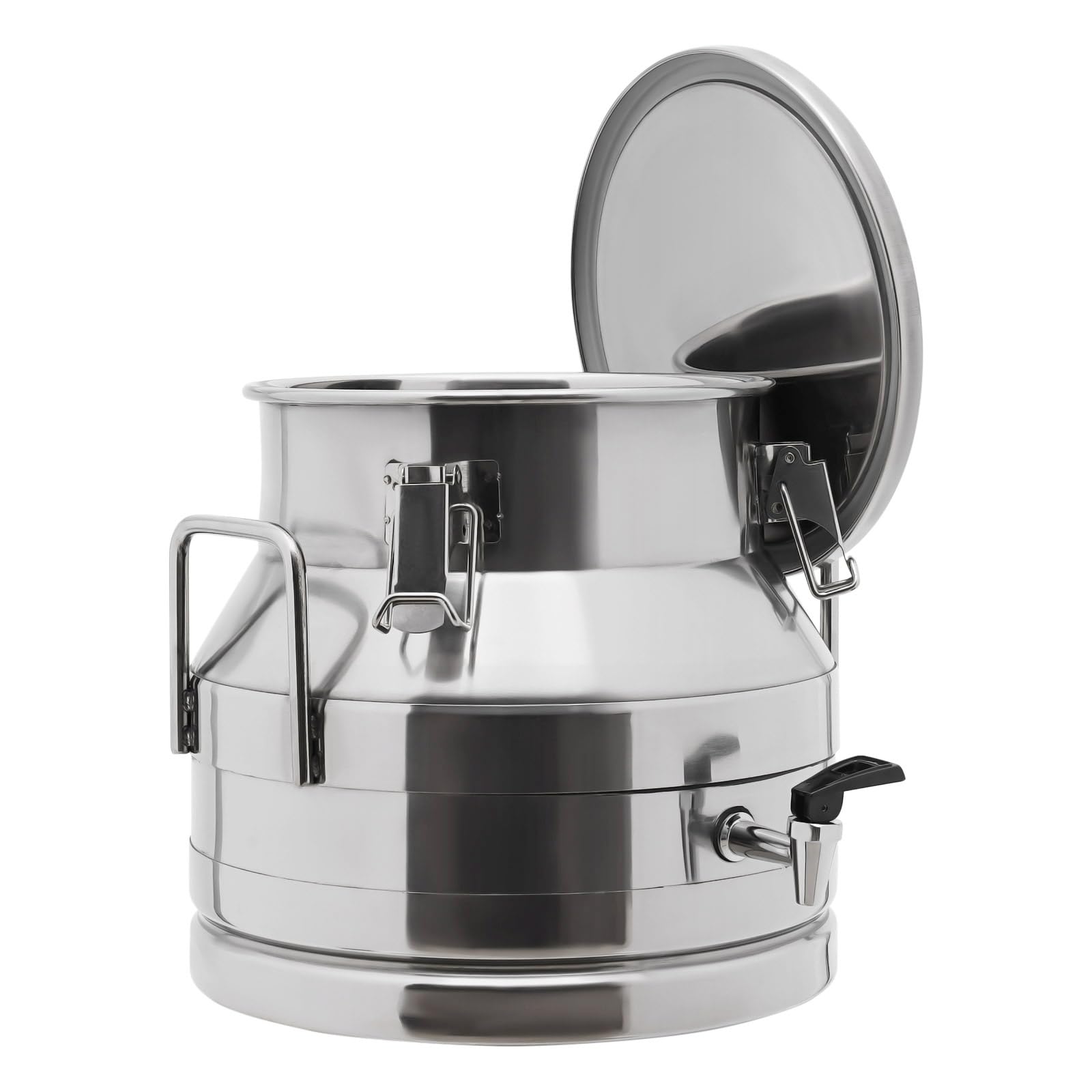 LOYALHEARTDY 12L/3.17Gal Stainless Steel Milk Can with Faucet & Lid - Food Grade Liquid Storage Container for Milk, Wine, Oil, Grains - Durable Transport Jug with 2 Handles - Perfect for Farm, Brewing, Kitchen & Commercial Use
