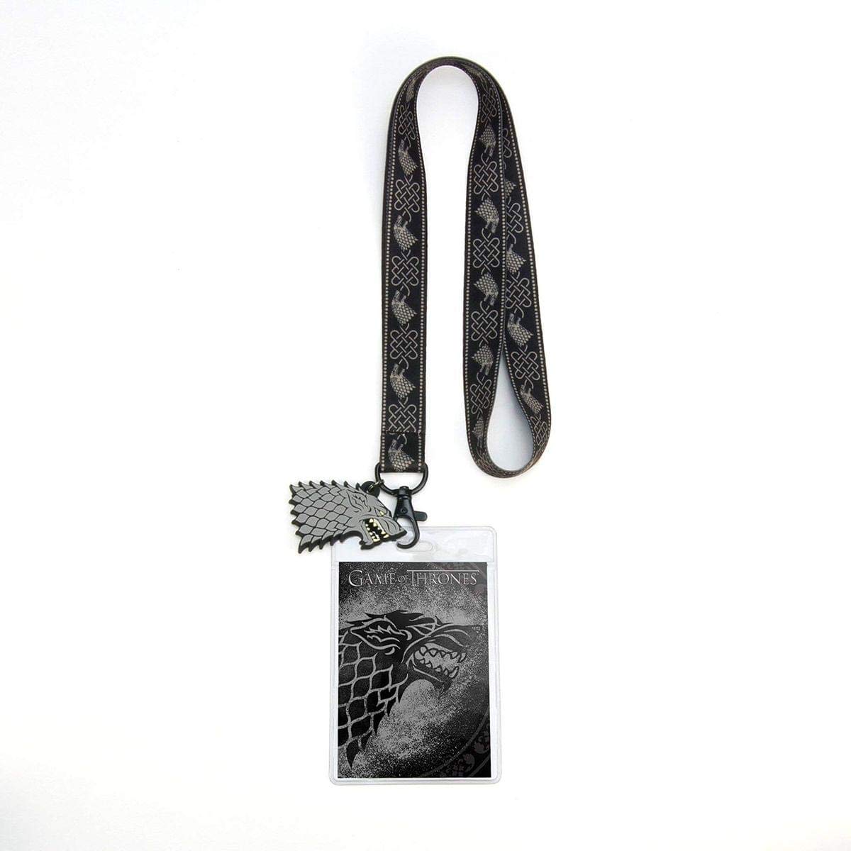 Game of Thrones Lanyard Gift Set - Iron Throne, Lannister, Stark & Targaryen House Badges | Perfect for Conventions, Cosplay, ID Cards & Keychains