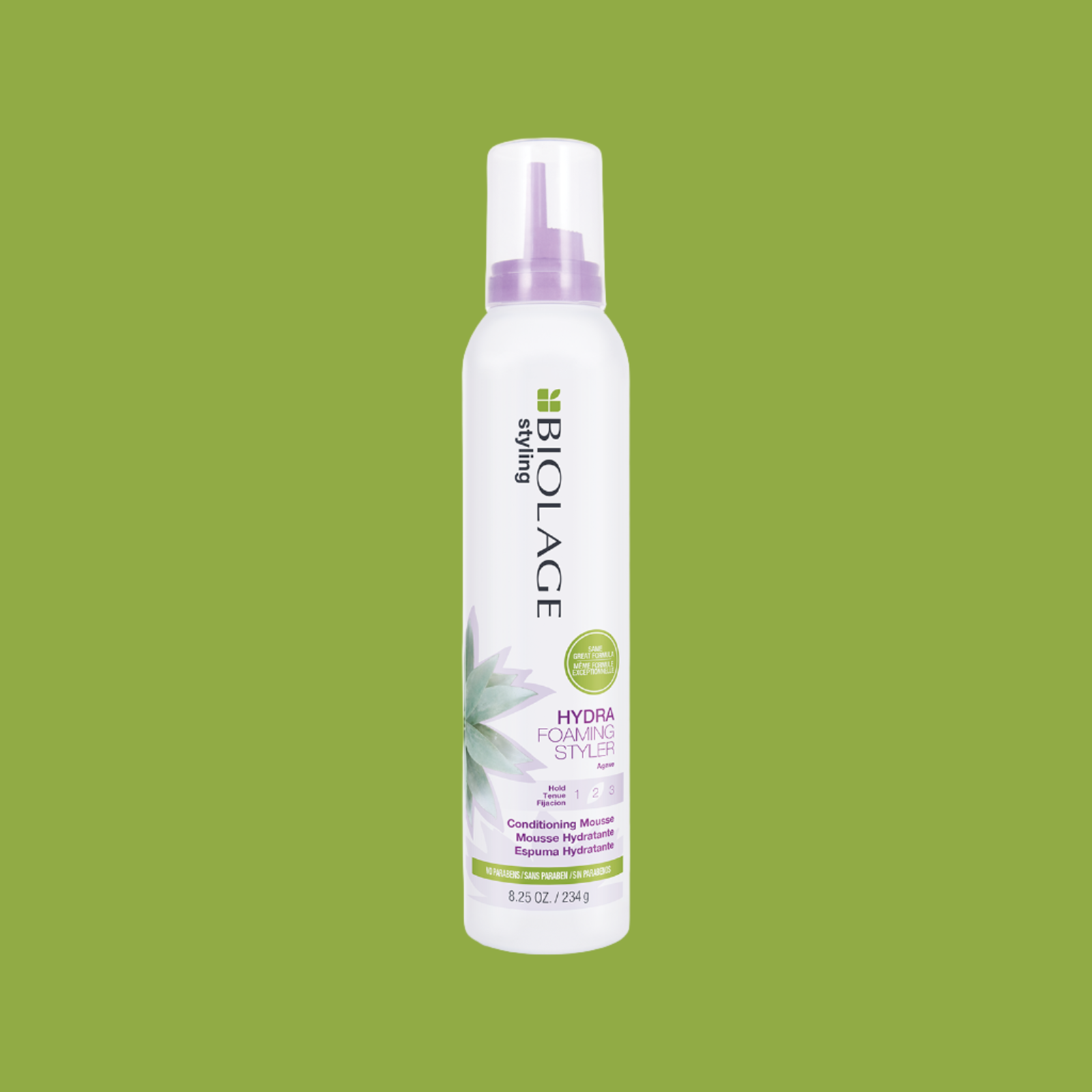 Blue Agave Hydra Foaming Styler - Hydrating Hair Styling Cream for Curly & Frizzy Hair - Perfect for Daily Styling & Heat Protection
