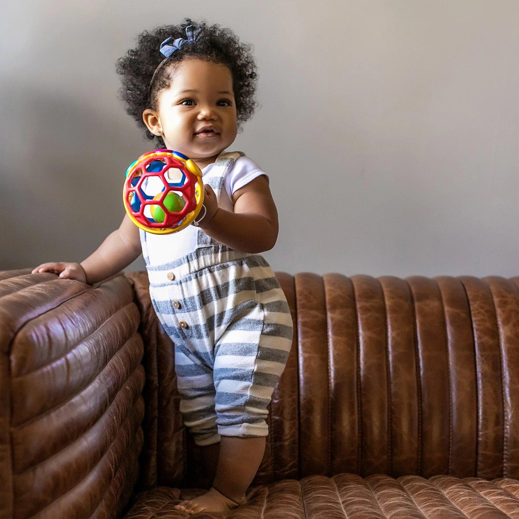Baby Einstein Bendy Ball - Soft Teething Toy & Rattle for Infants 0-12 Months | Sensory Developmental Toy for Babies | Perfect for Playtime, Tummy Time & Soothing Sore Gums