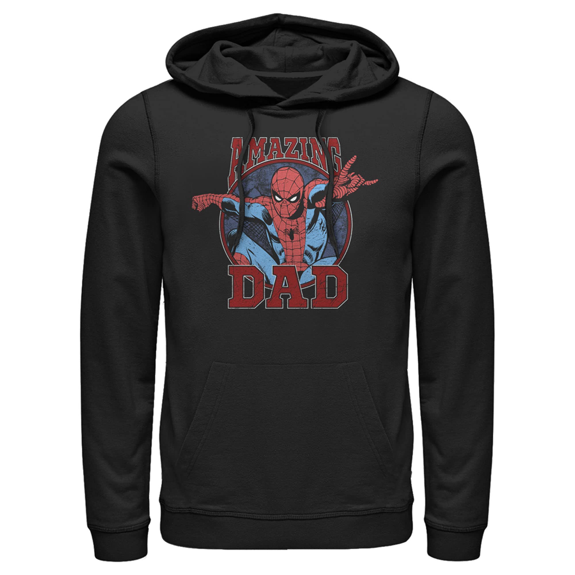Marvel Spider-Man Amazing Dad Pullover Hoodie for Men - Soft & Comfortable Sweatshirt - Perfect for Casual Wear, Gifts & Superhero Fans