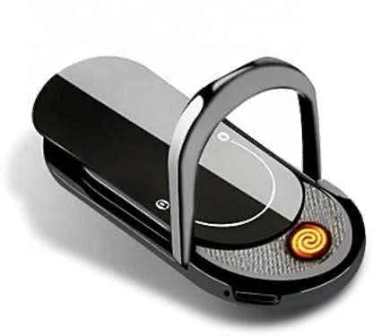 PIKFOS USB Rechargeable Electric Cigarette Lighter - Universal Smart Phone Holder with Ring Bracket for All Mobile Devices - Perfect for Smoking, Camping & Outdoor Activities