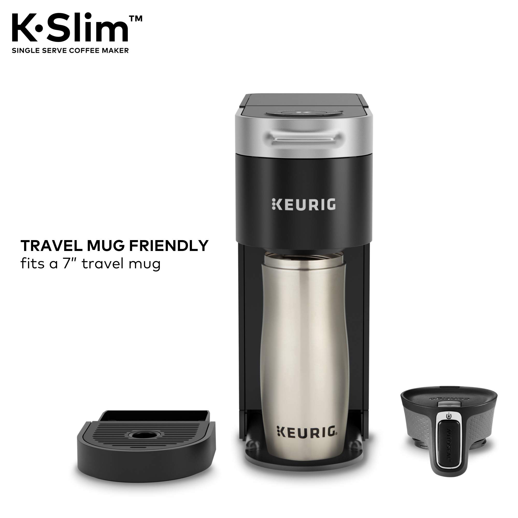 Keurig K-Slim Single Serve Coffee Maker with Green Mountain Coffee Roasters Favorites Variety Pack (40 K-Cup Pods) - Perfect for Home, Office & Travel Use