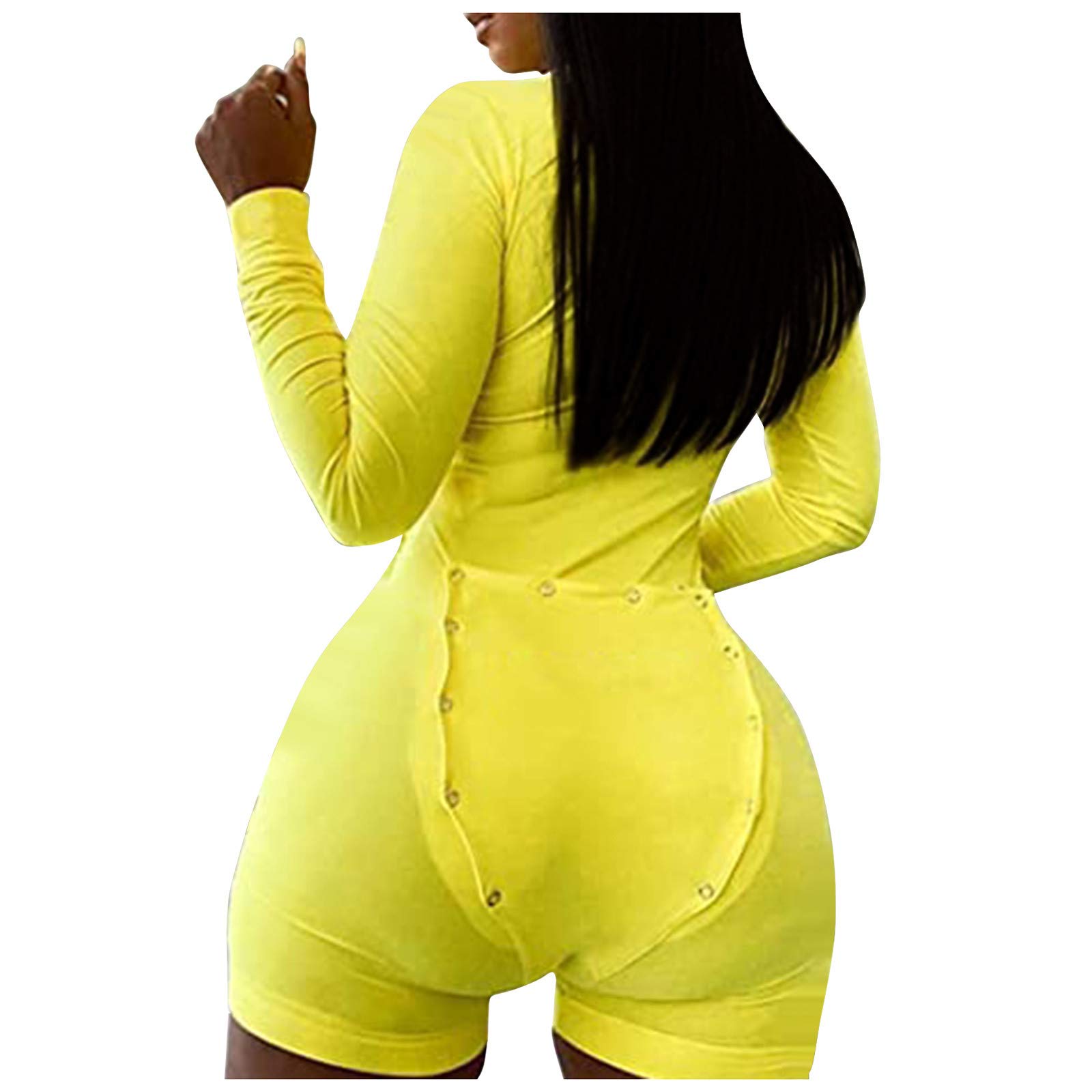 Women's Button-Down Jumpsuit Pajama Set - Soft Comfortable Sleepwear with Functional Flap Pockets for Lounge & Bedtime | Cozy Nightwear for Women