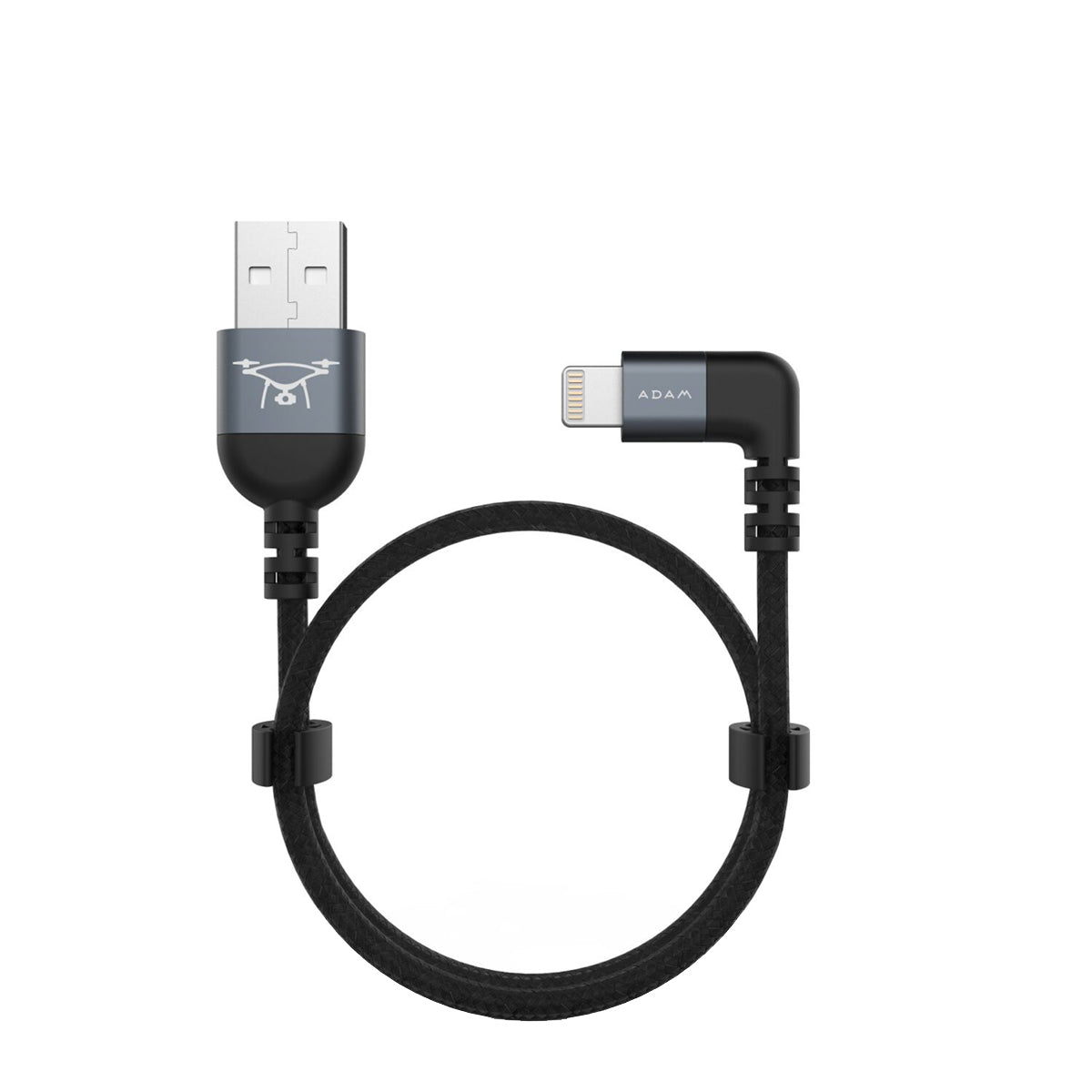 ADAM elements PeAk II L-Shaped Lightning Cable 30cm (1ft) - Durable Fast Charging Cable for iPhone, iPad - Perfect for Gaming, Car Use & Bedside Charging