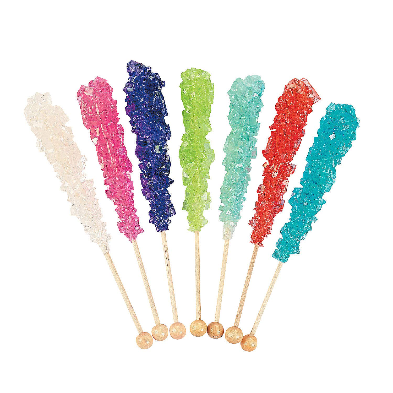Colorful Rock Candy Pop Sticks - Assorted Flavors Bulk Pack | Fun Party Favors, Wedding Decorations & Candy Buffet Supplies for Birthdays & Events