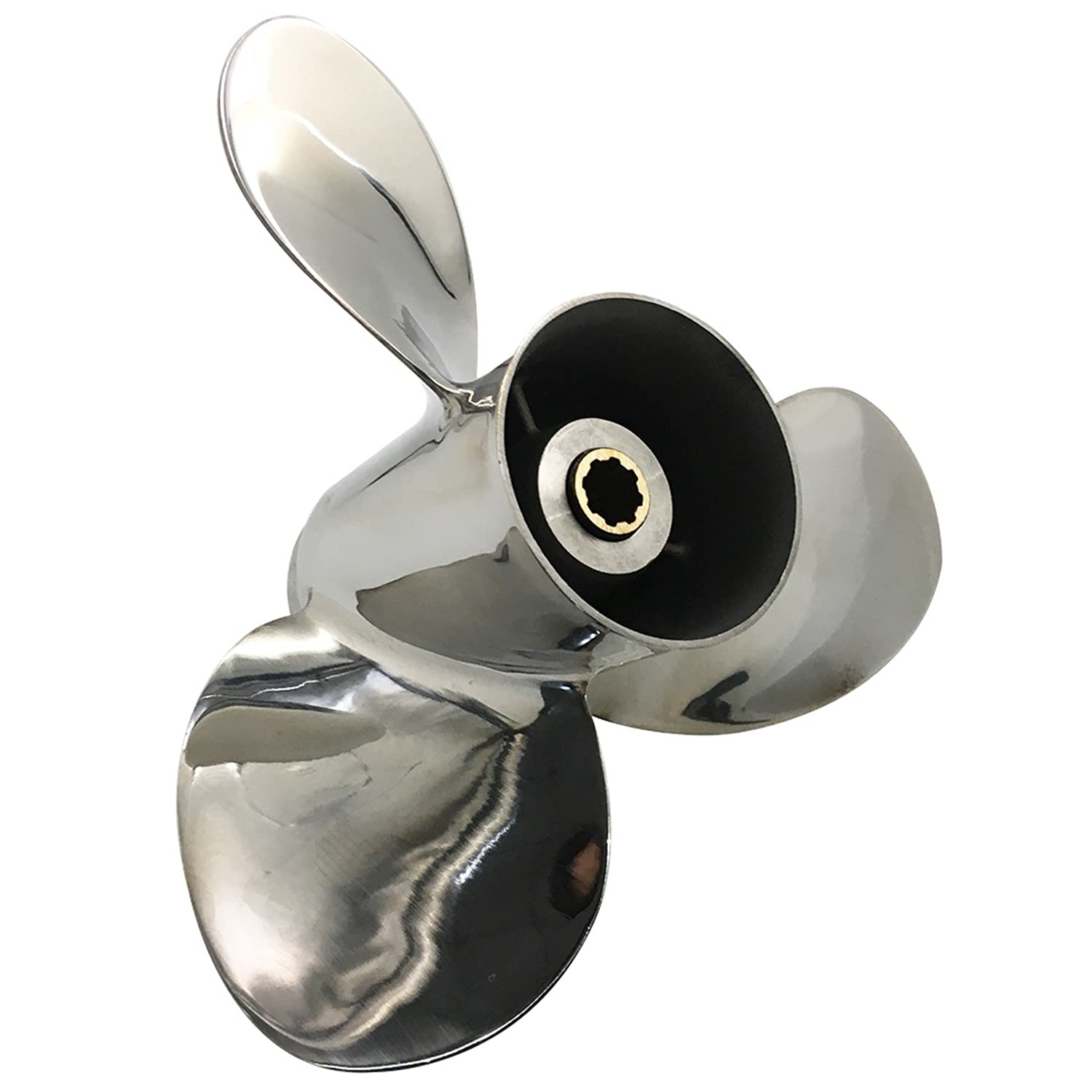CAPTAIN Stainless Steel Propeller for Honda Outboard Engine 8hp 9.9hp 15hp 20hp - 8 Tooth Spline 58133-ZV4-010AH - Perfect for Fishing, Boating & Marine Activities