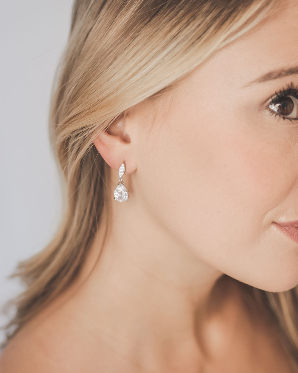 Callie CZ Stud Earrings for Women - Sparkling Cubic Zirconia Earrings for Everyday Wear & Special Occasions
